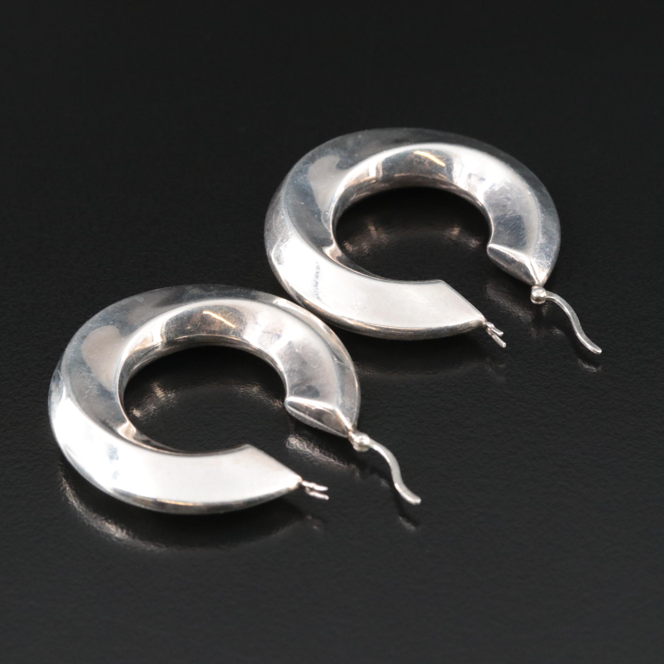 Sterling Twist Hoop Earrings