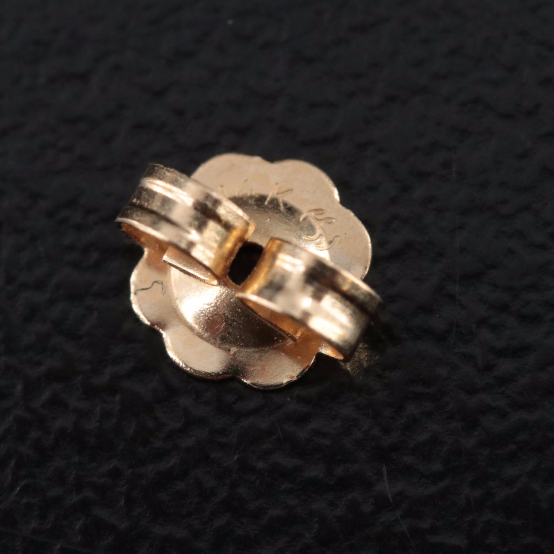 14K Garnet Drop Earrings