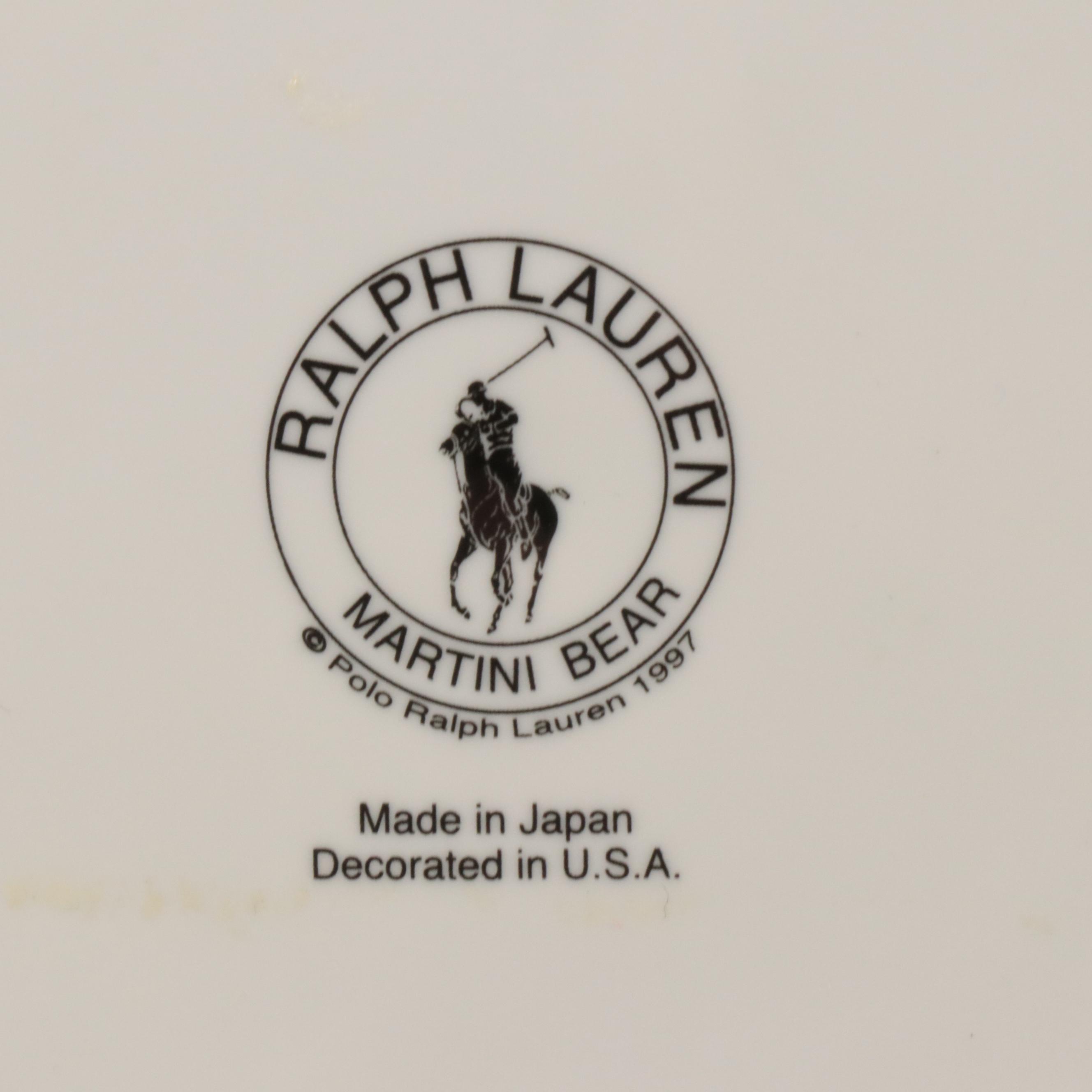 Ralph Lauren "Tangier, Leopard and Martini Bear" Plates with Richard Ginori Bowl