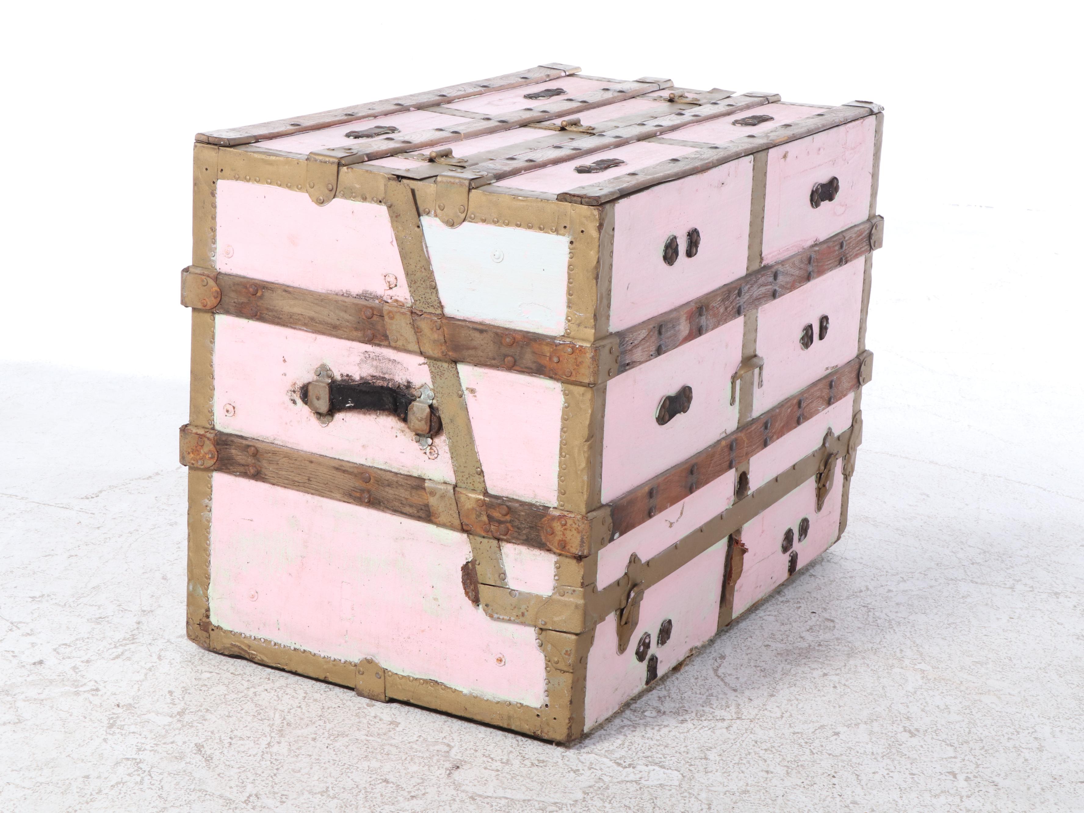 Victorian Painted Dresser Trunk, Late 19th/ Early 20th Century