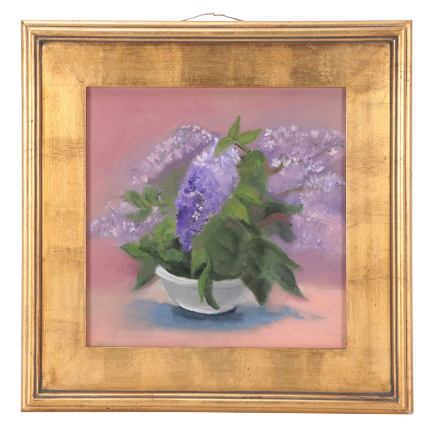 Oil Painting of Still Life with Flowers