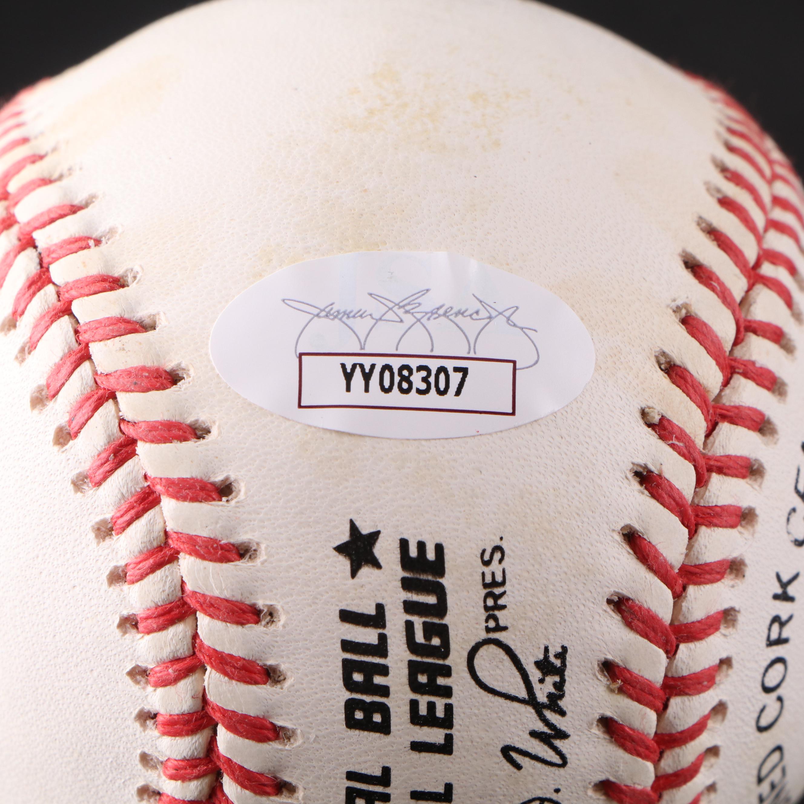 Sandy Koufax Signed Rawlings Official National League Baseball with Display