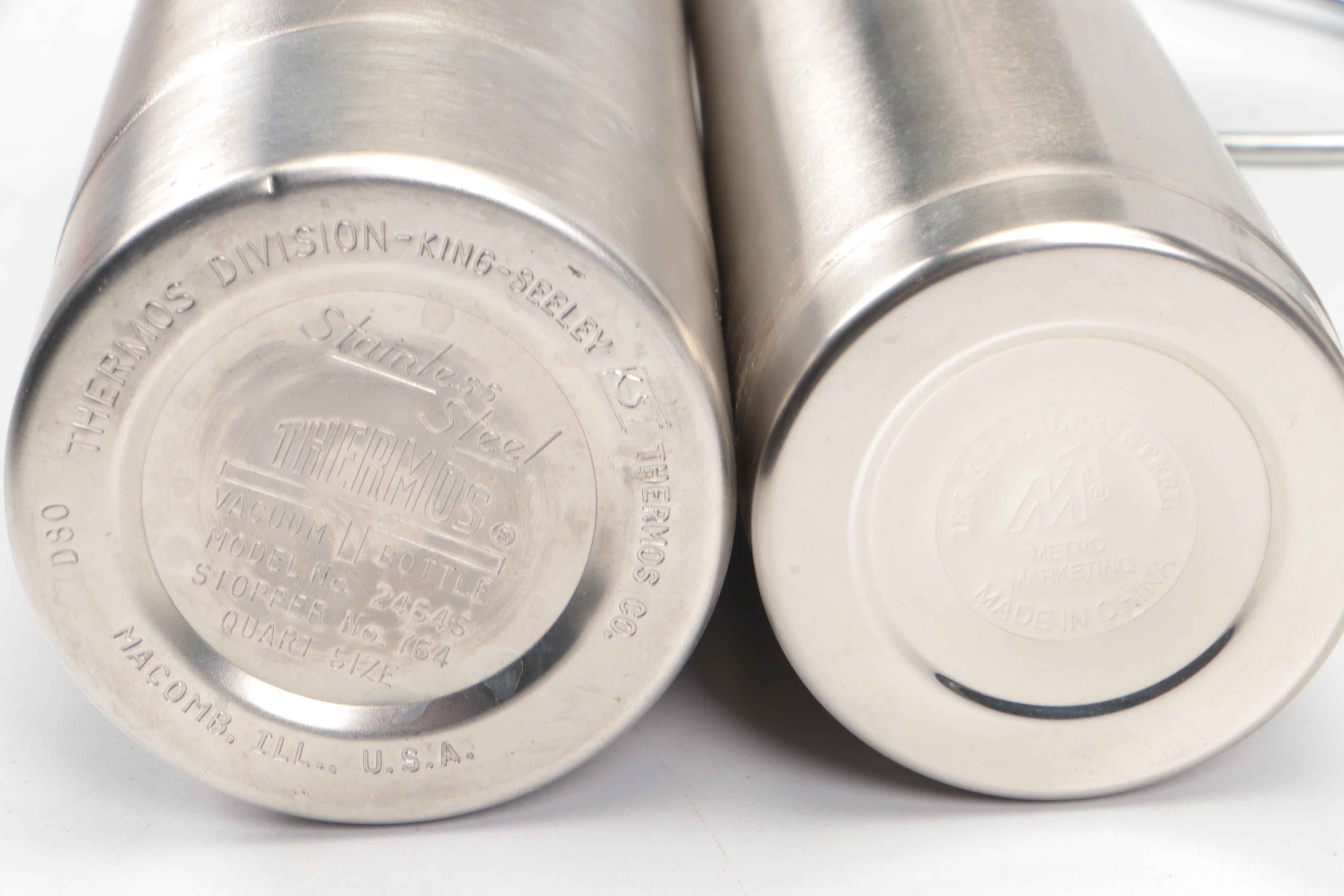 Dansk Roasting Pan and Other Pot with Fruit Basket, Thermos and Canister