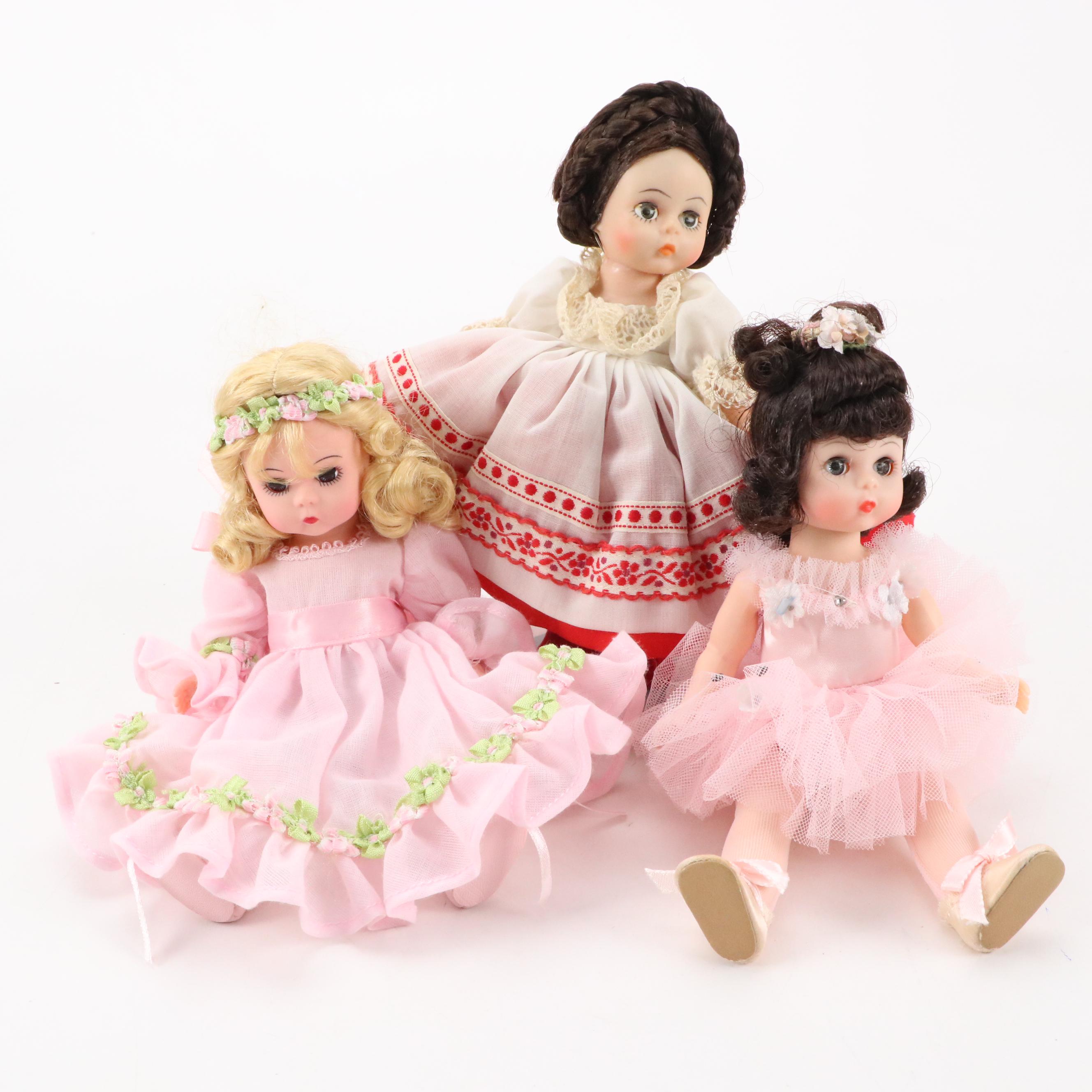 Mattel Happy Holidays Barbie with Madame Alexander and Ideal Dolls