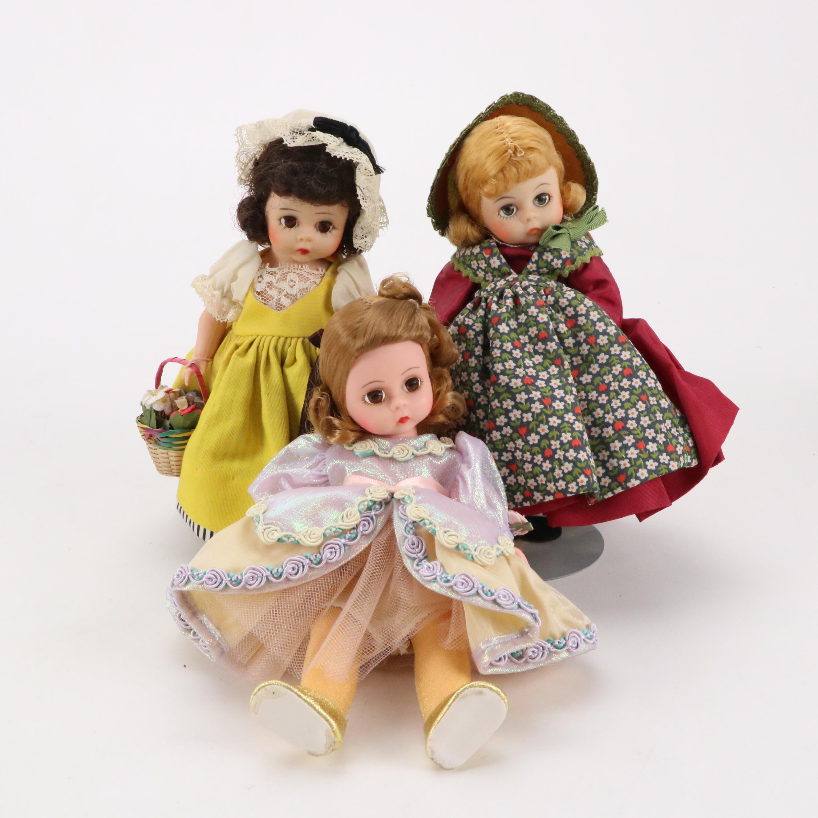 Mattel Happy Holidays Barbie with Madame Alexander and Ideal Dolls