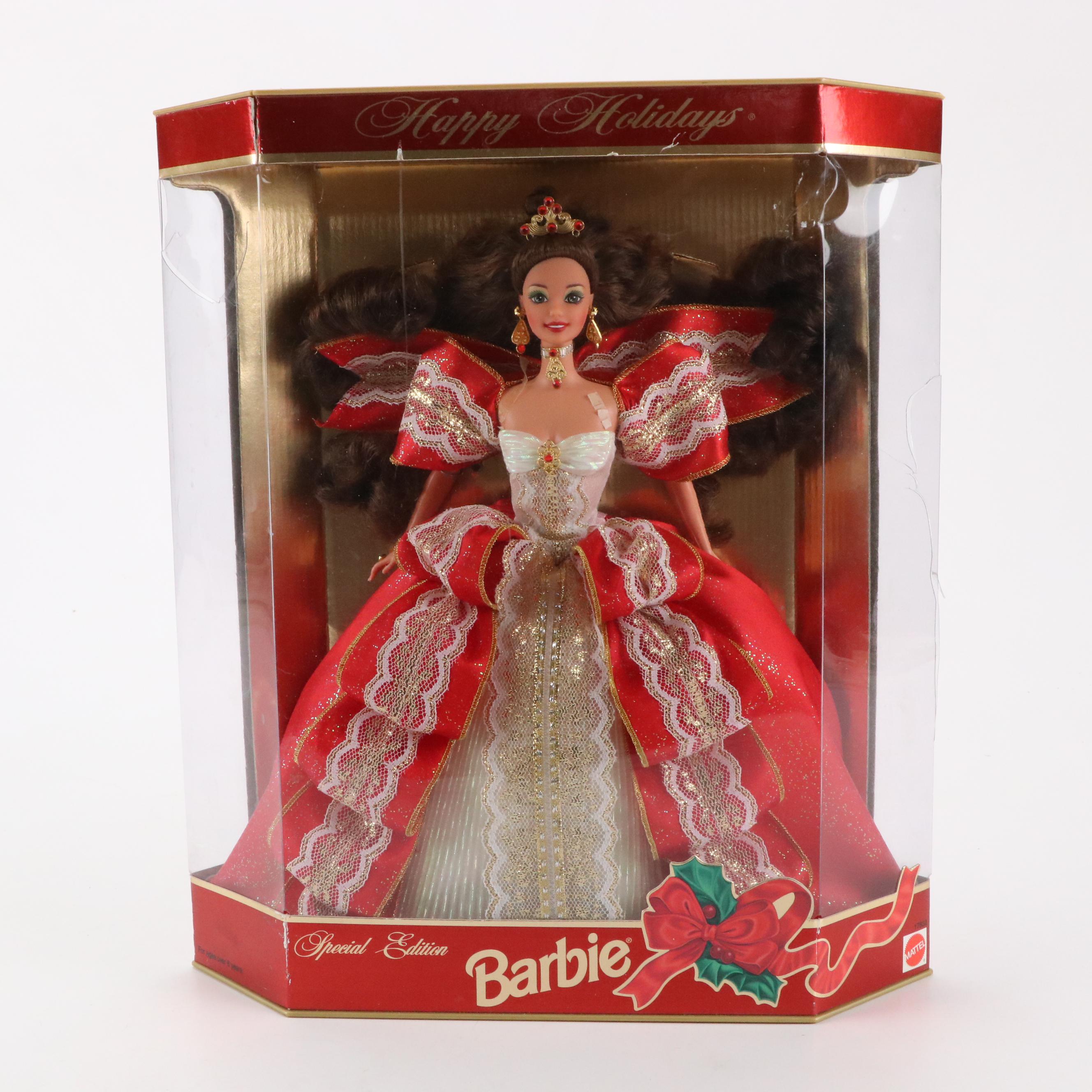 Mattel Happy Holidays Barbie with Madame Alexander and Ideal Dolls