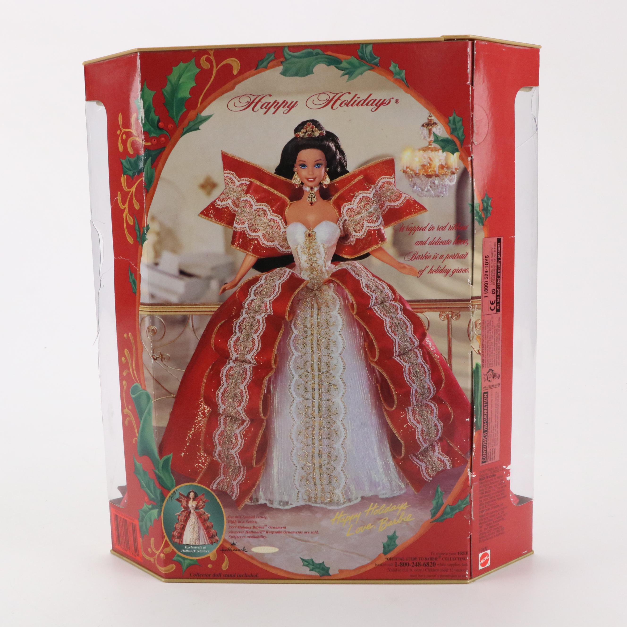 Mattel Happy Holidays Barbie with Madame Alexander and Ideal Dolls