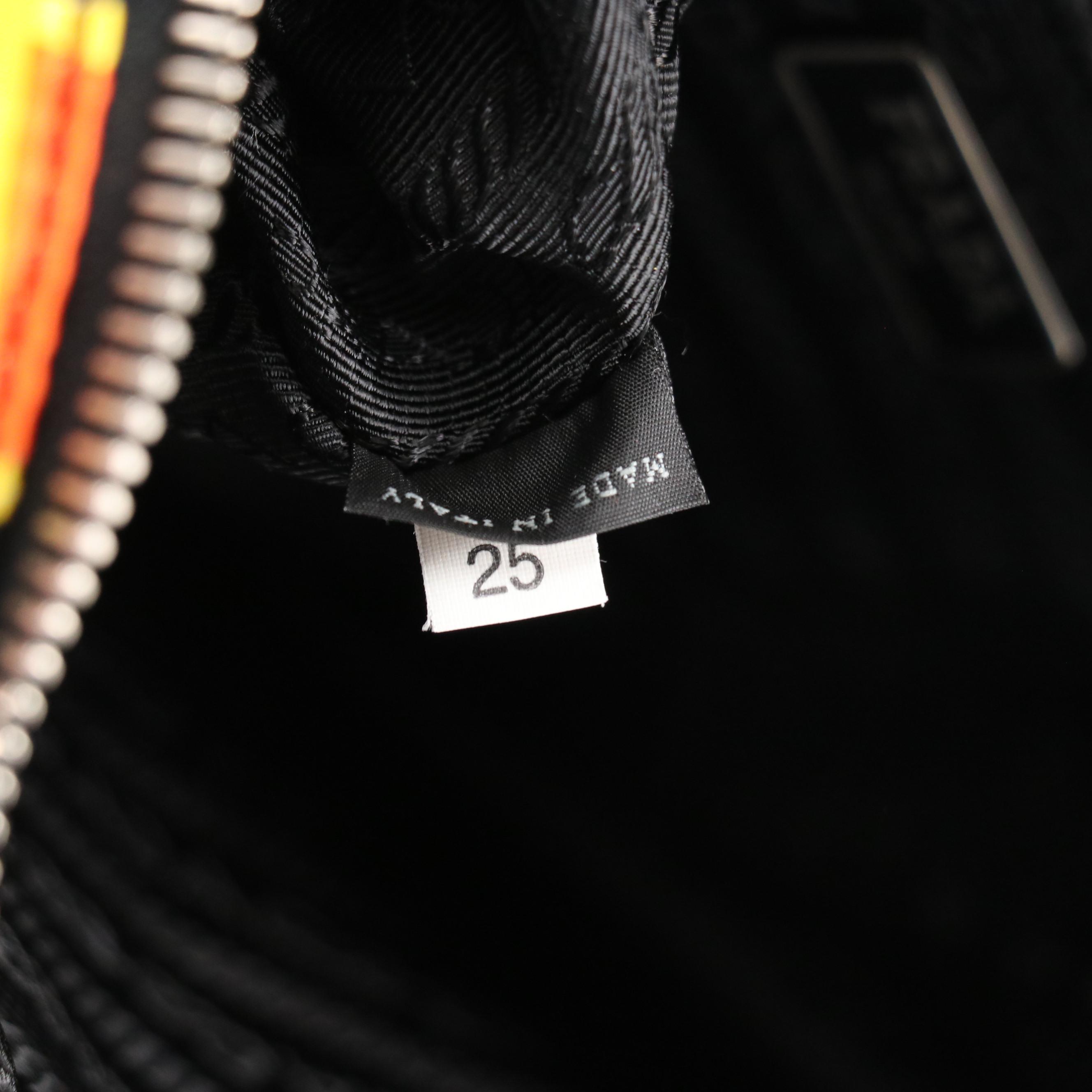 Prada Bow Camera Crossbody Bag in Multicolored Print Satin