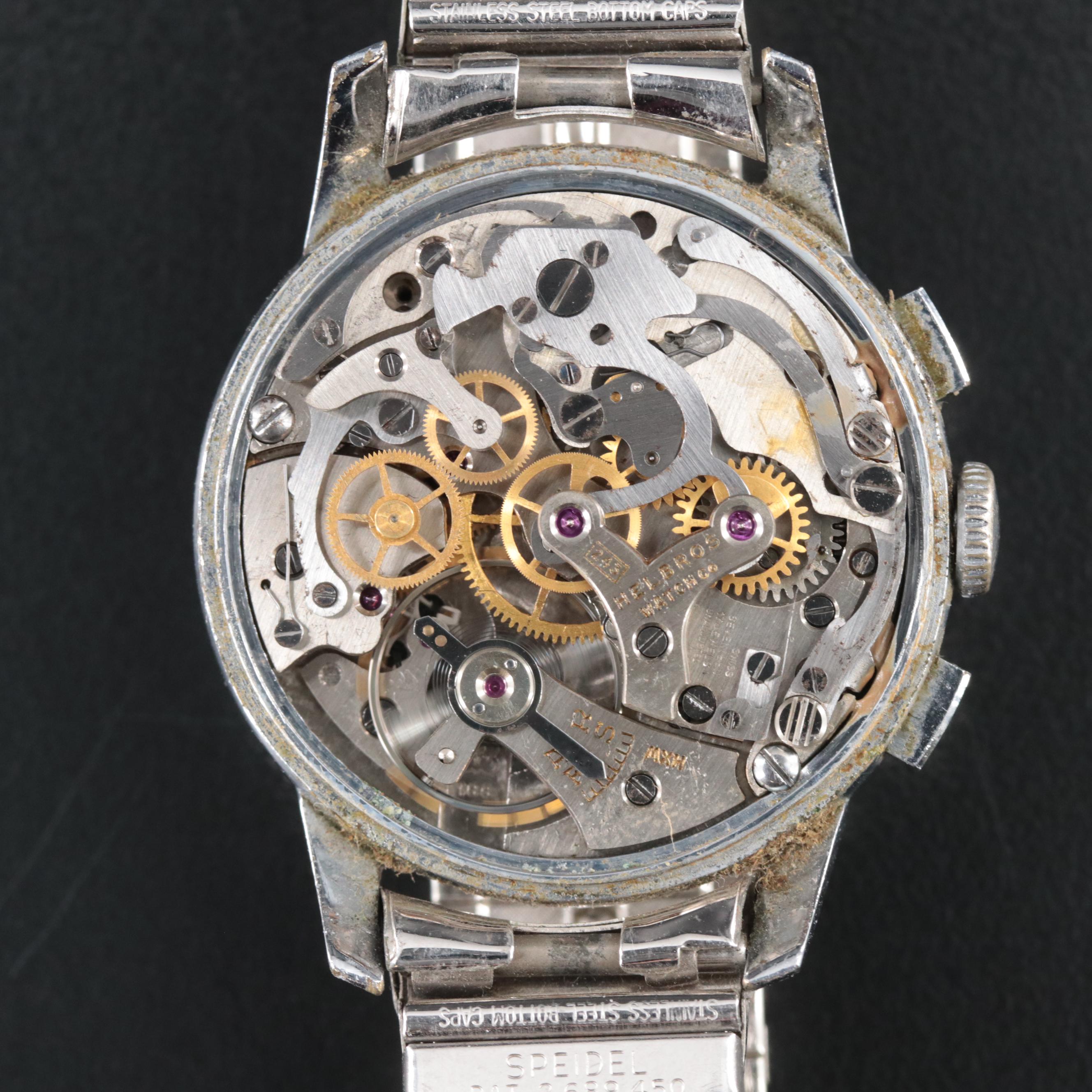 Vintage Helbros Chronograph Manual Wind Watch