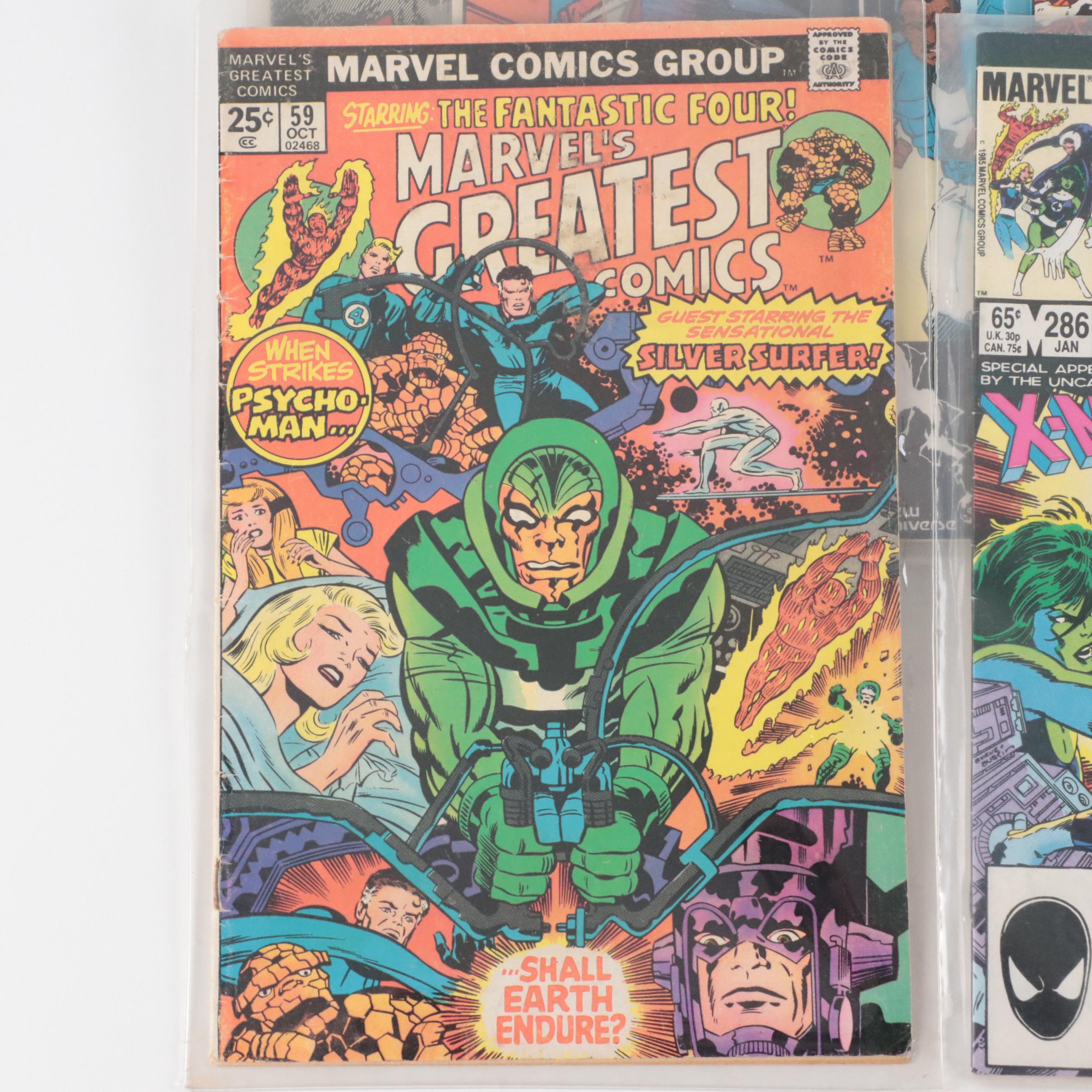 Bronze to Modern Age Comic Books Featuring "Captain America," "Iron Man" &  More