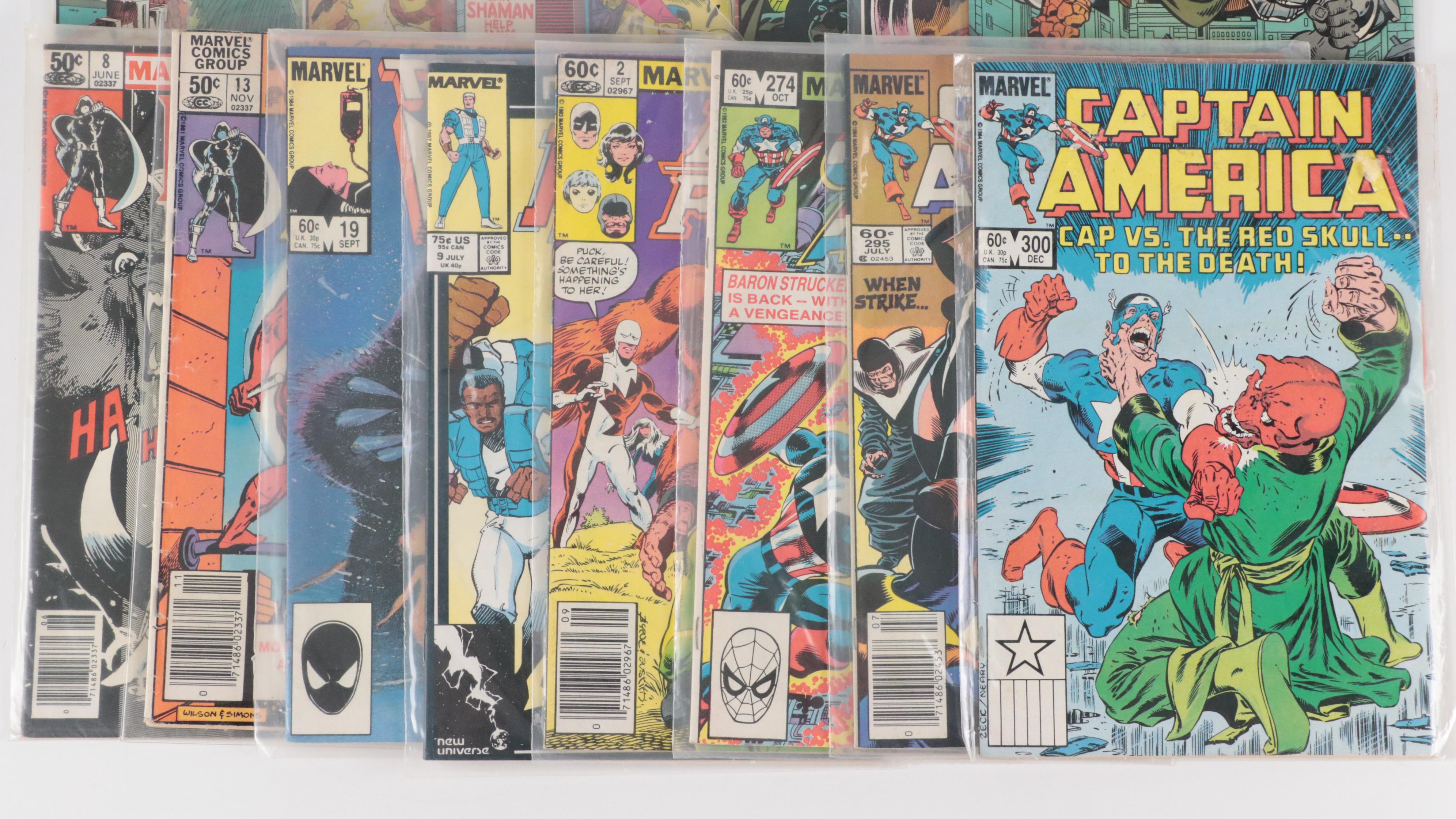 Bronze to Modern Age Comic Books Featuring "Captain America," "Iron Man" &  More