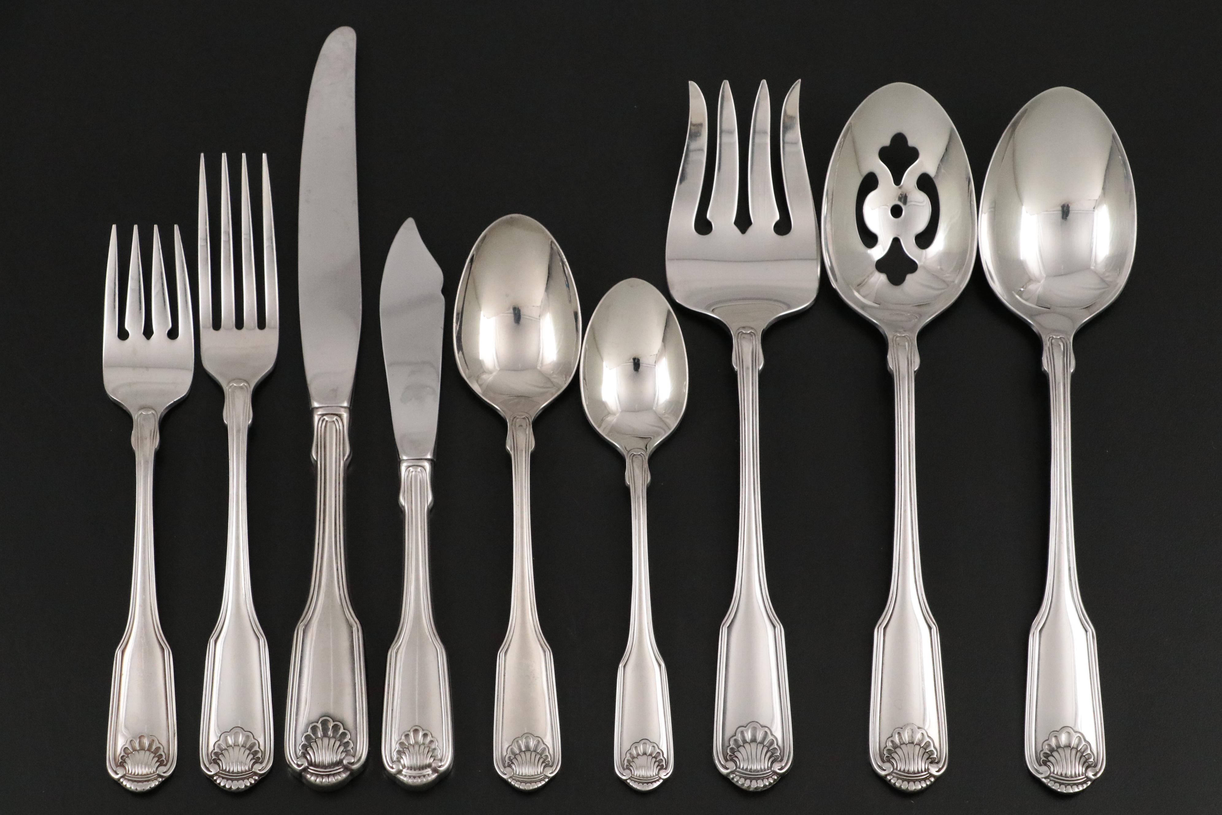 Oneida "Classic Shell" Stainless Steel Flatware