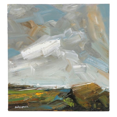 Stephen Hedgepeth Impasto Landscape Oil Painting, 21st Century