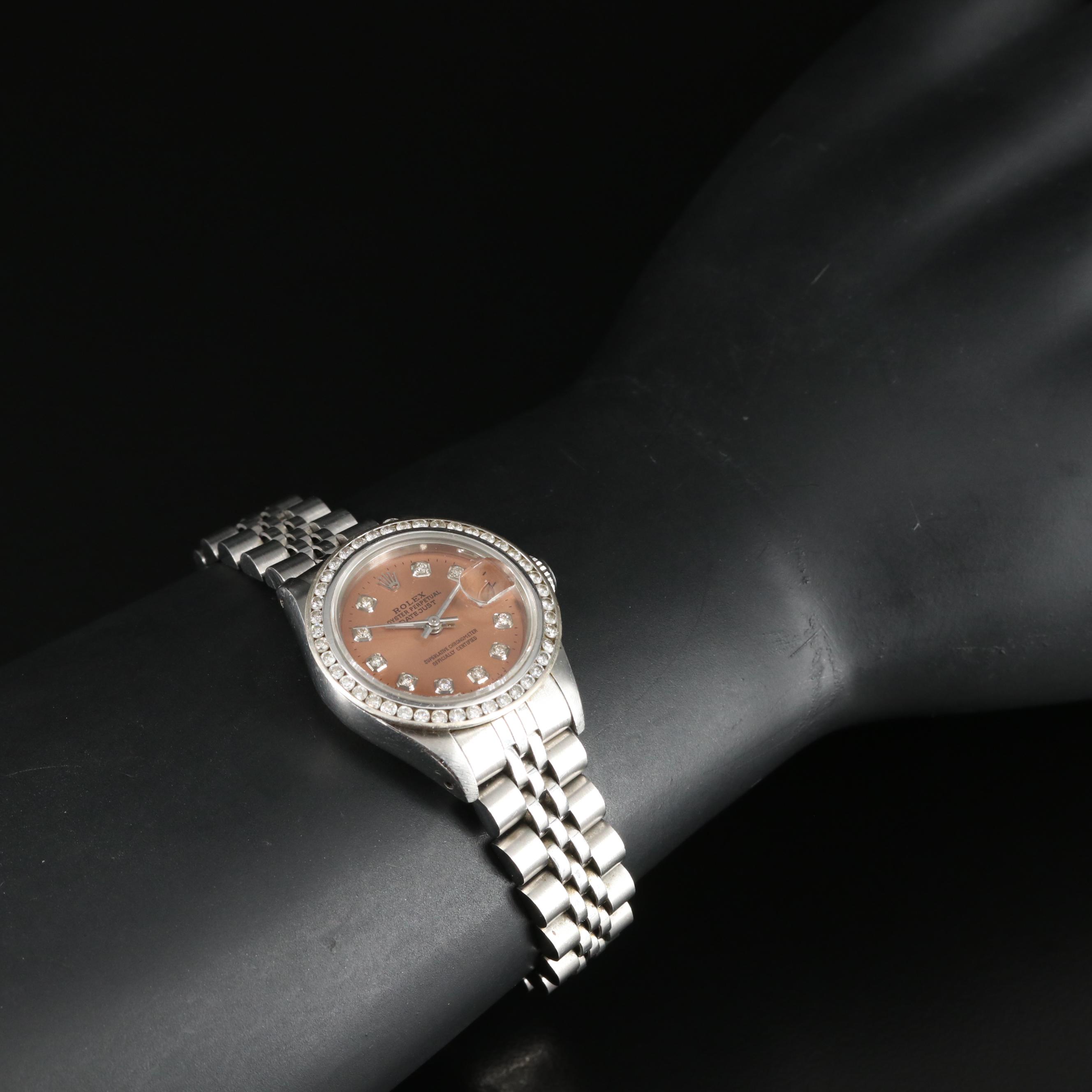 1987 Rolex Custom Diamond Dial and Bezel Datejust Automatic Watch