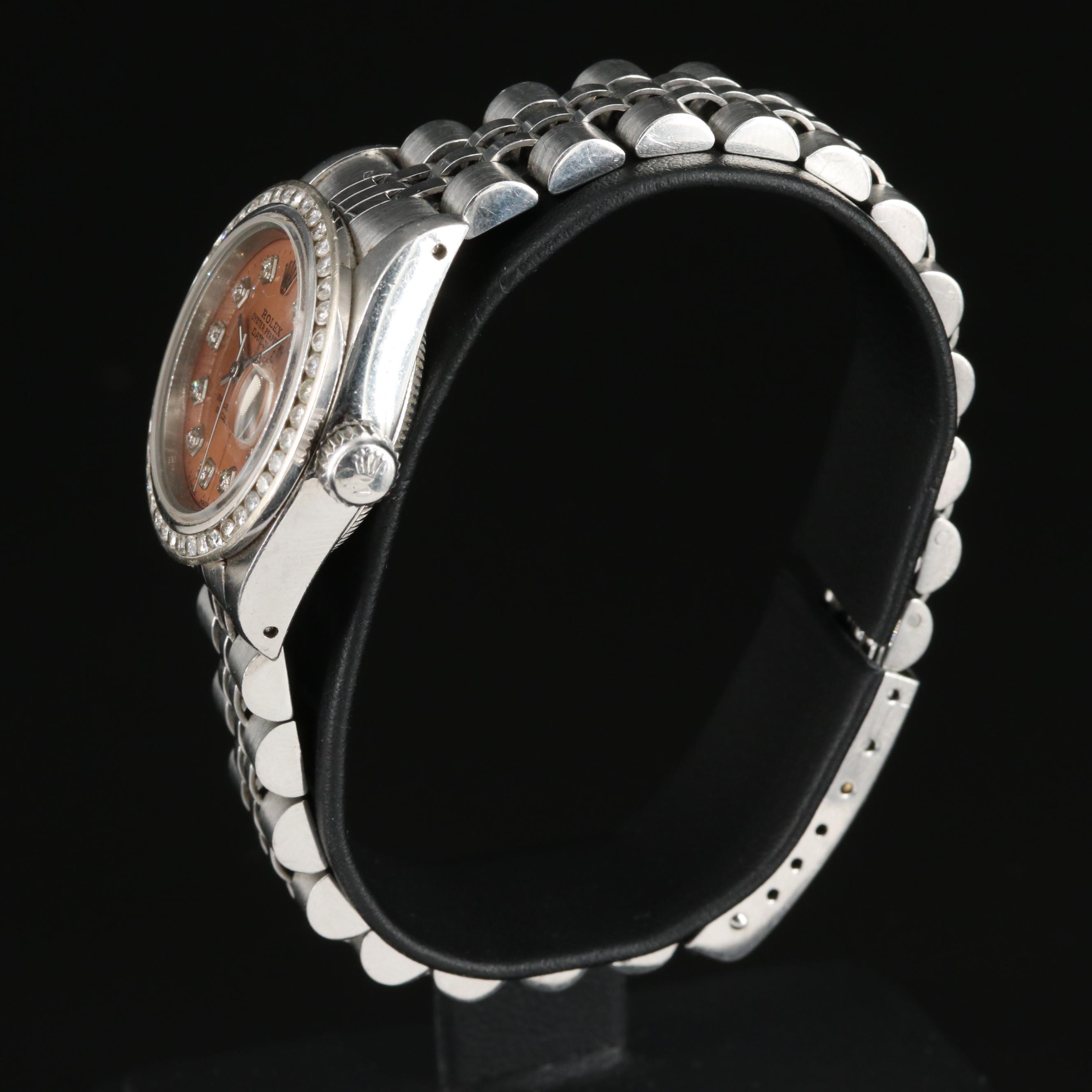 1987 Rolex Custom Diamond Dial and Bezel Datejust Automatic Watch