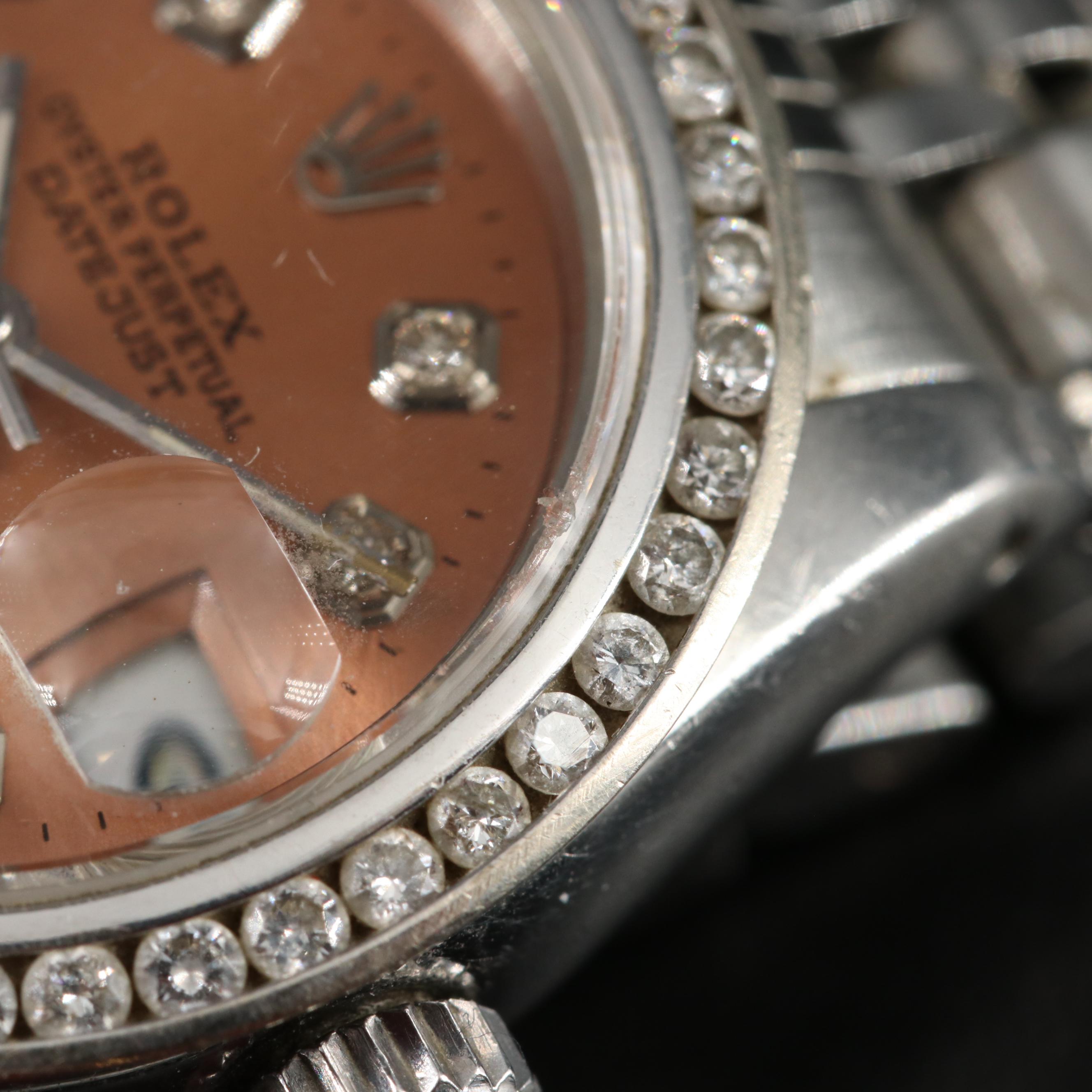 1987 Rolex Custom Diamond Dial and Bezel Datejust Automatic Watch