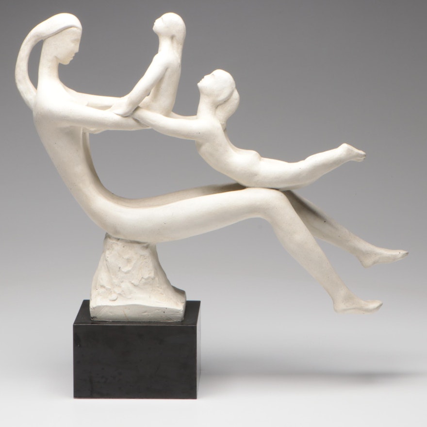 Austin Productions Inc. Plaster Sculpture After David Fisher "At Play"