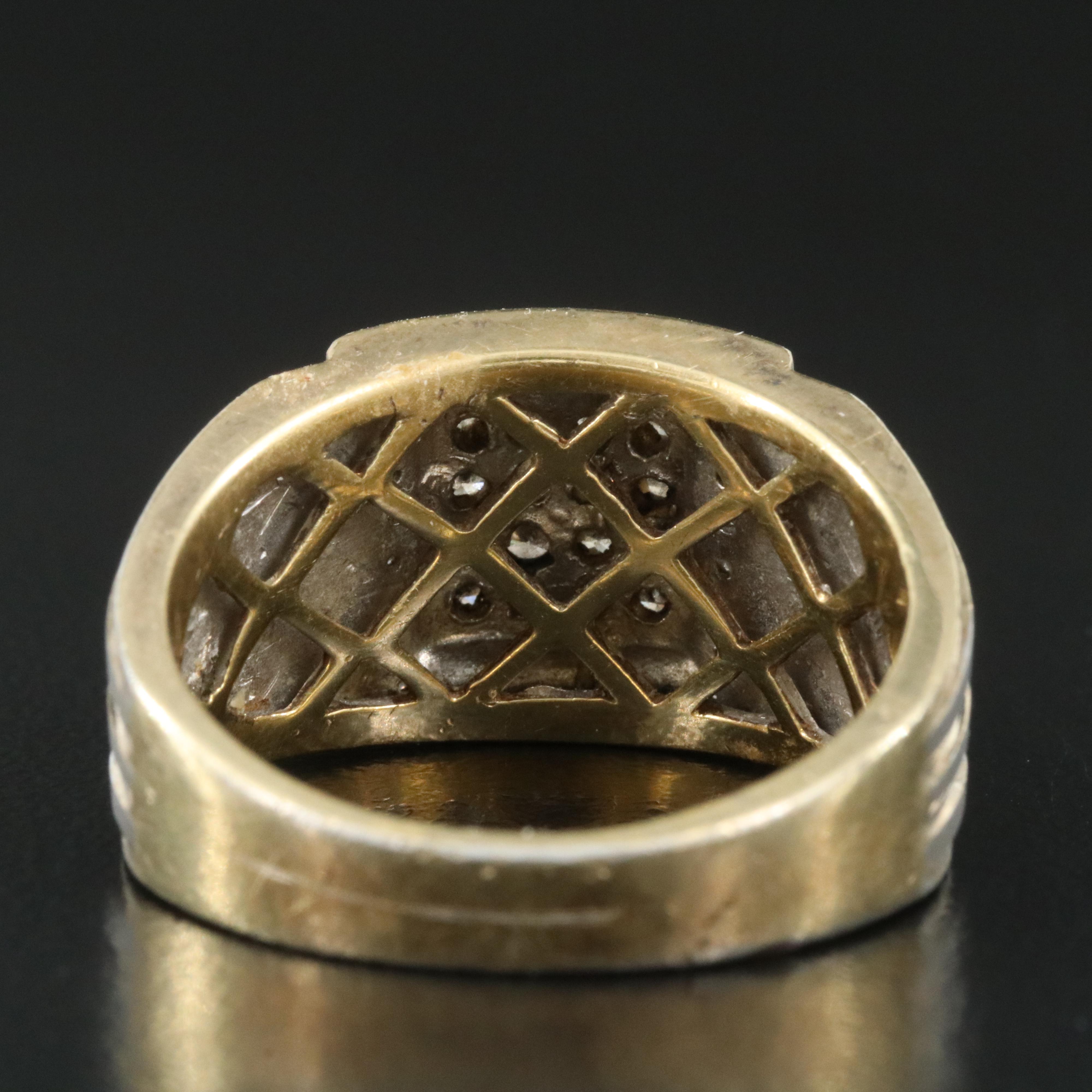 Sterling Diamond Ring with Lab Grown Fancy Brown Diamonds