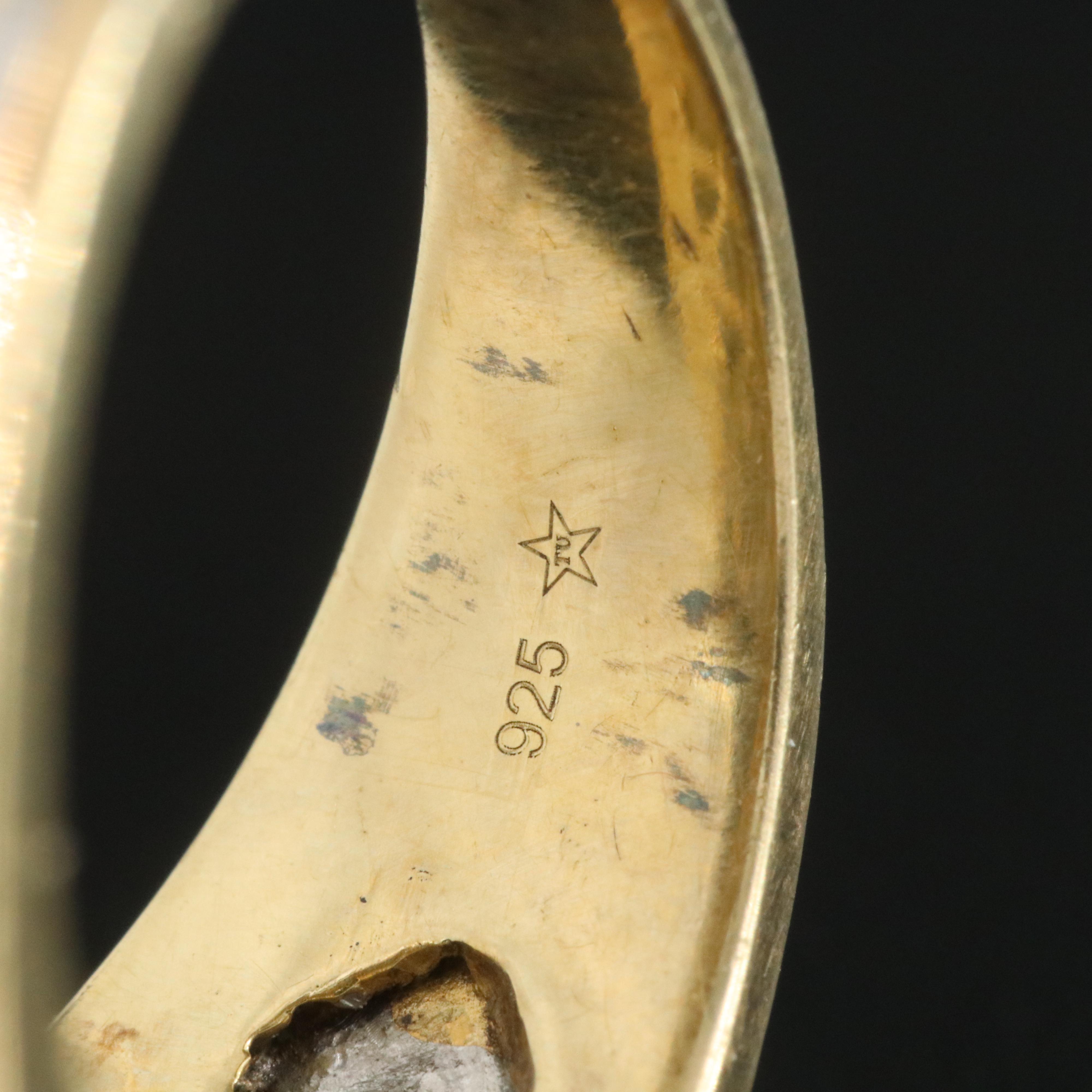 Sterling Diamond Ring with Lab Grown Fancy Brown Diamonds