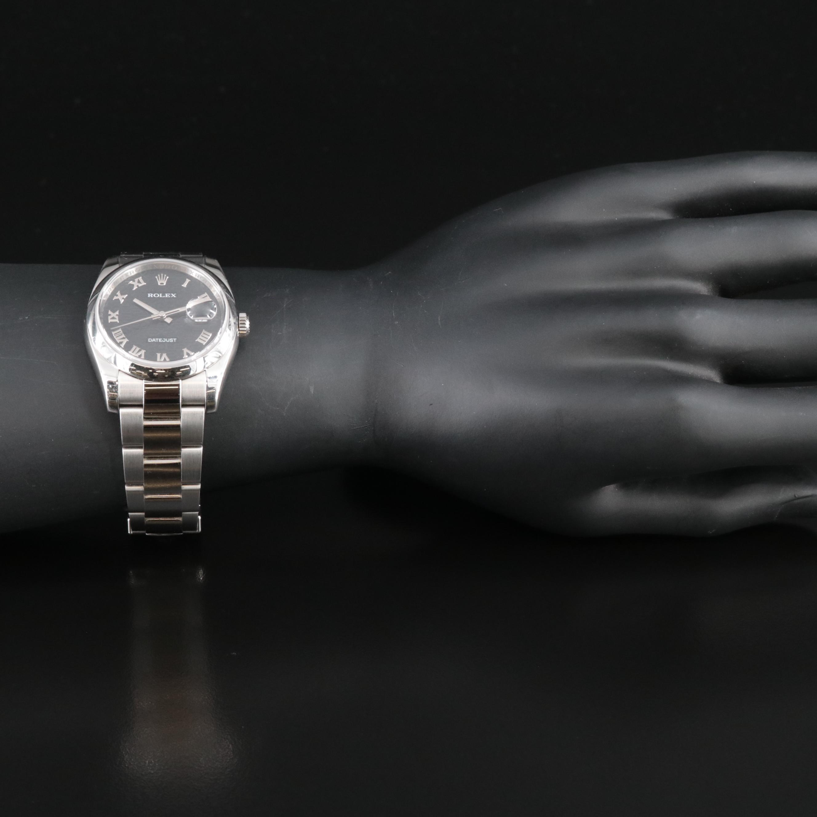 2008 Rolex Datejust Black Jubilee Dial Automatic Watch