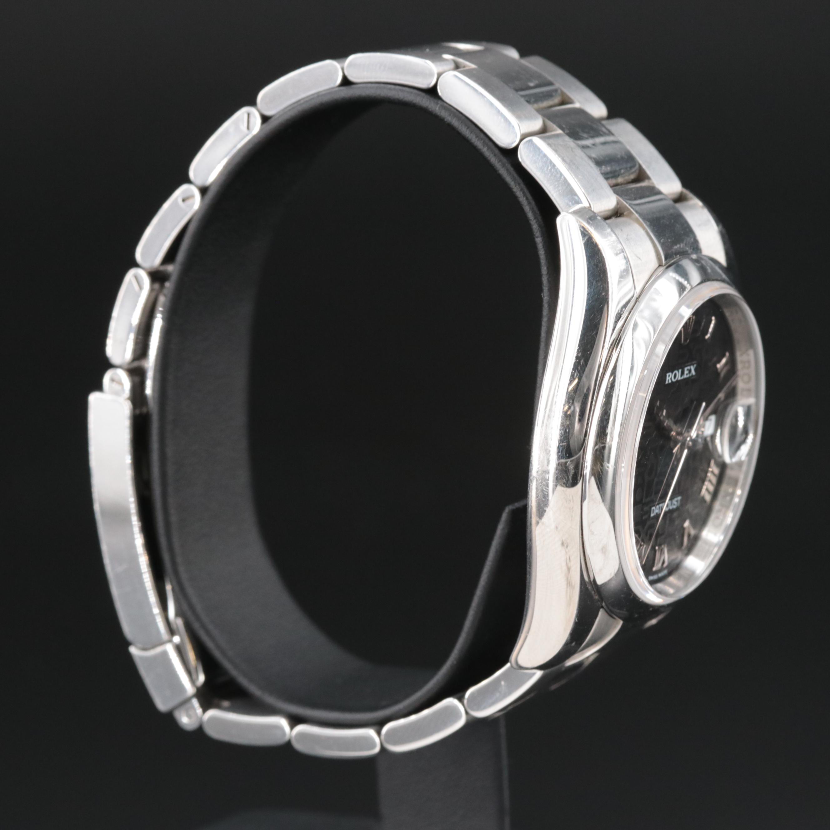 2008 Rolex Datejust Black Jubilee Dial Automatic Watch