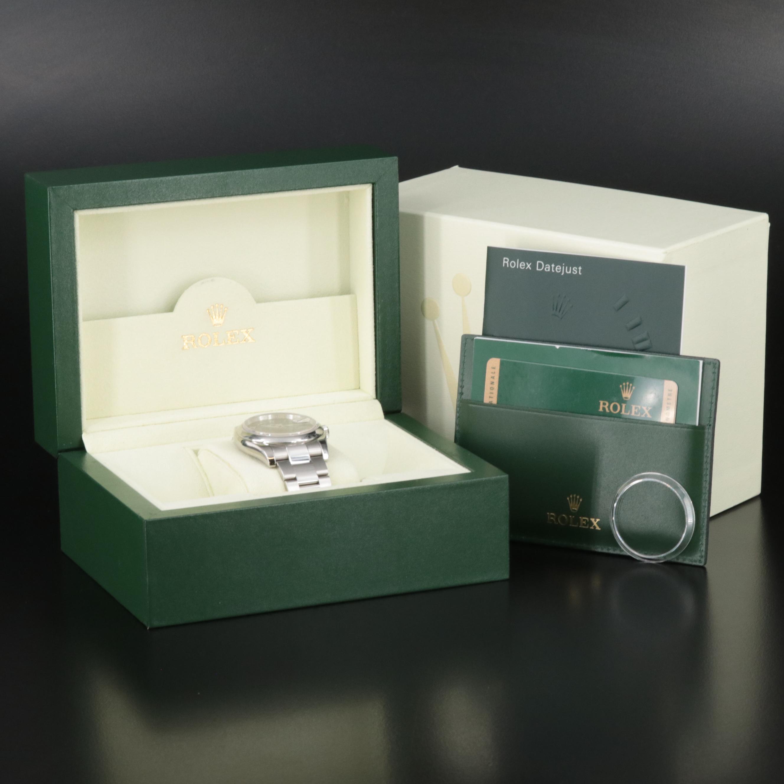 2008 Rolex Datejust Black Jubilee Dial Automatic Watch