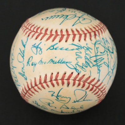 1973 New York Mets Team-Signed Spalding Baseball Featuring Tom Seaver and More