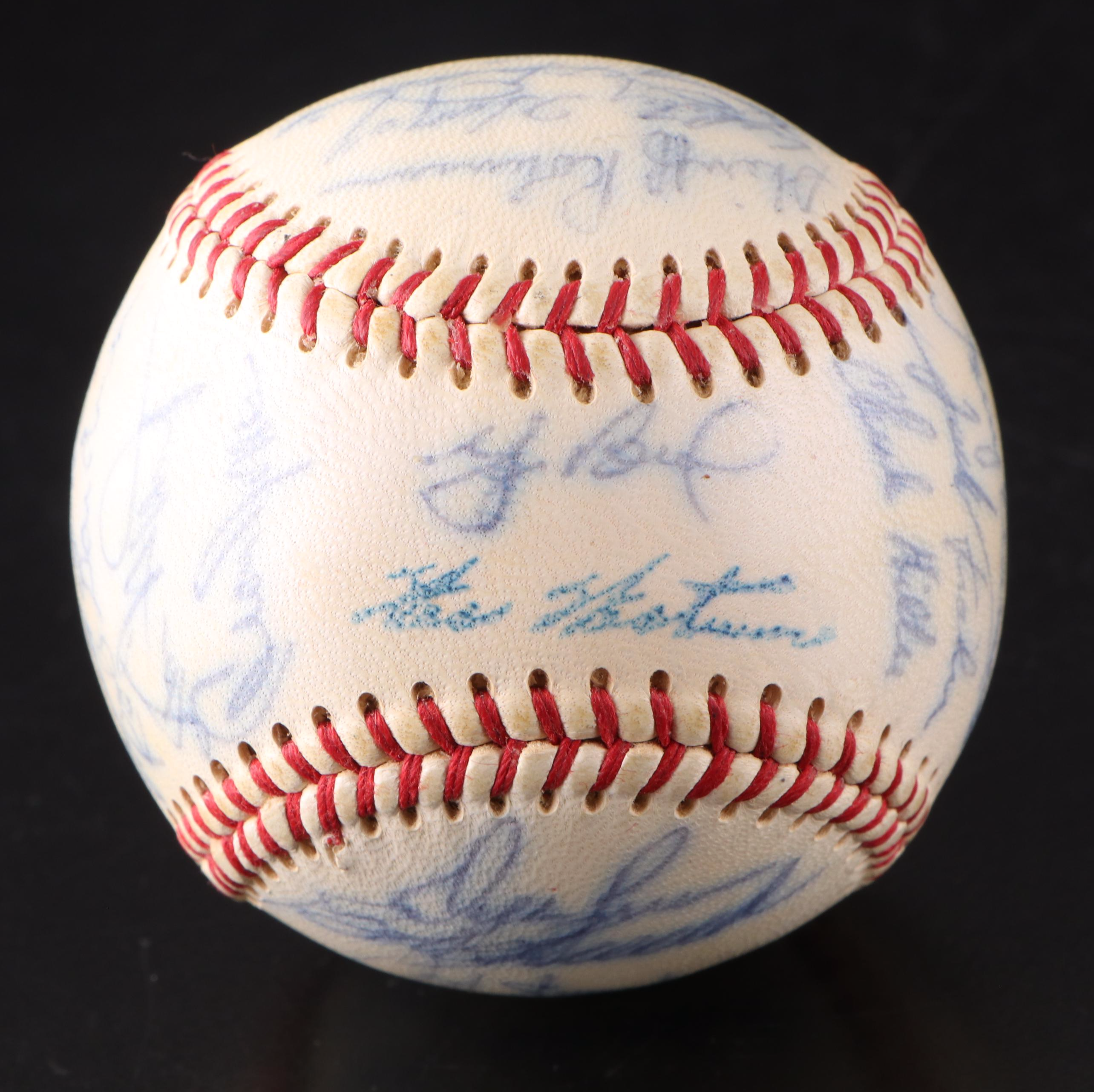 1966 New York Mets Team Signed Spalding Baseball Featuring Yogi Berra and More