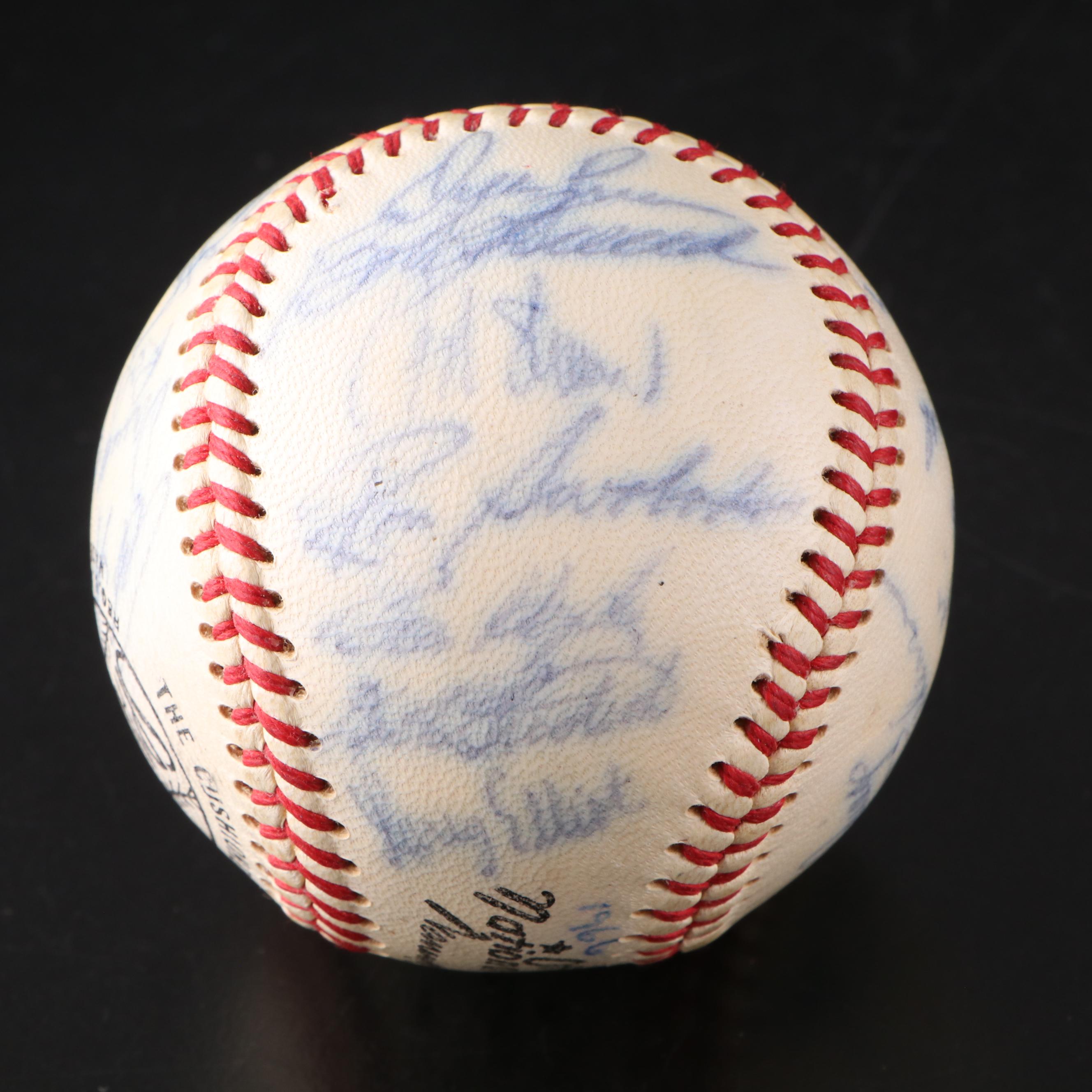 1966 New York Mets Team Signed Spalding Baseball Featuring Yogi Berra and More
