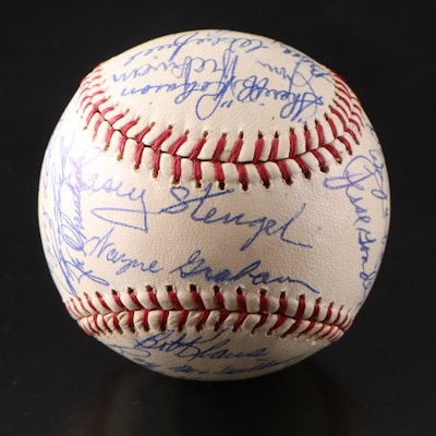 1965 New York Mets Team-Signed Spalding Baseball with Casey Stengel and More