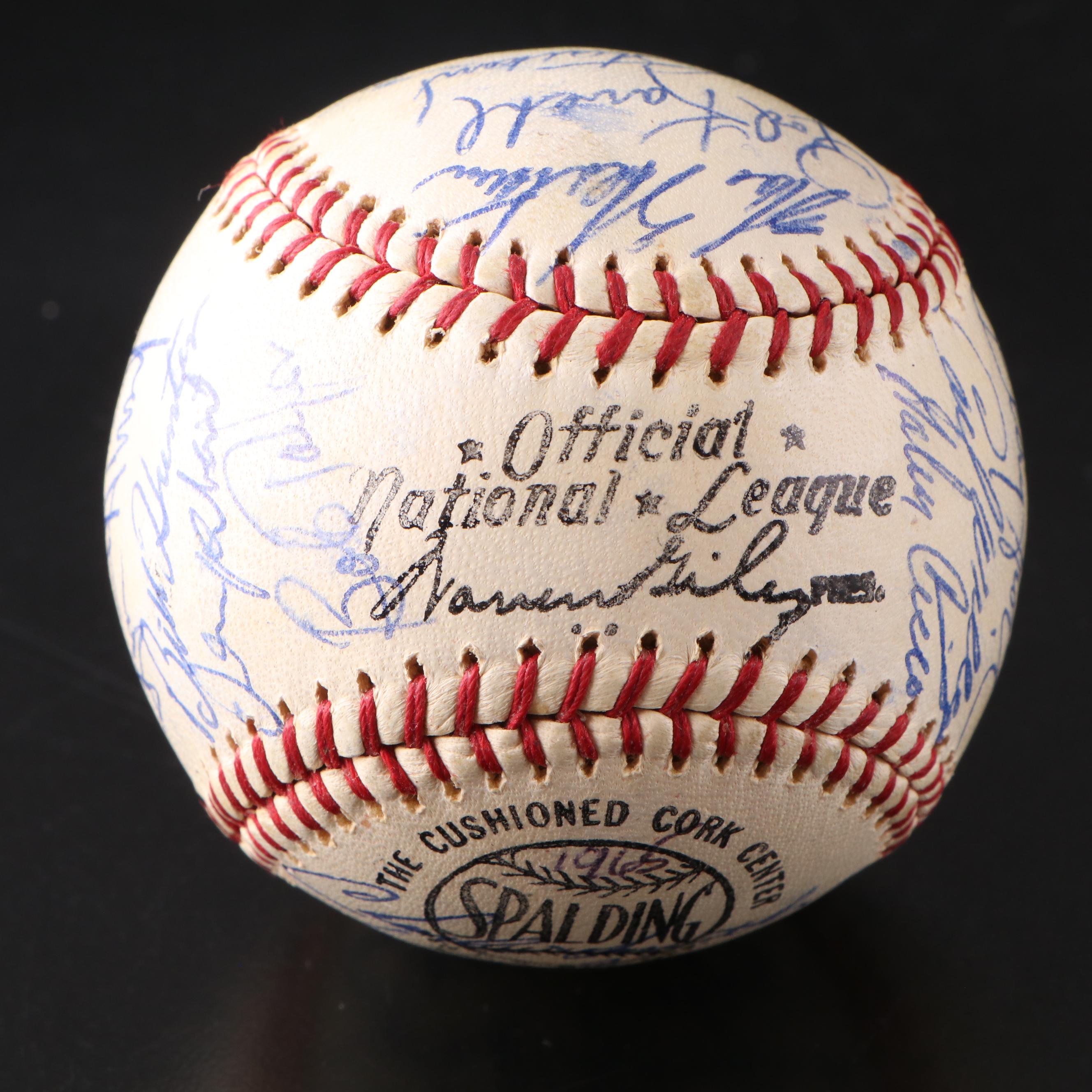 1965 New York Mets Team-Signed Spalding Baseball with Casey Stengel and More