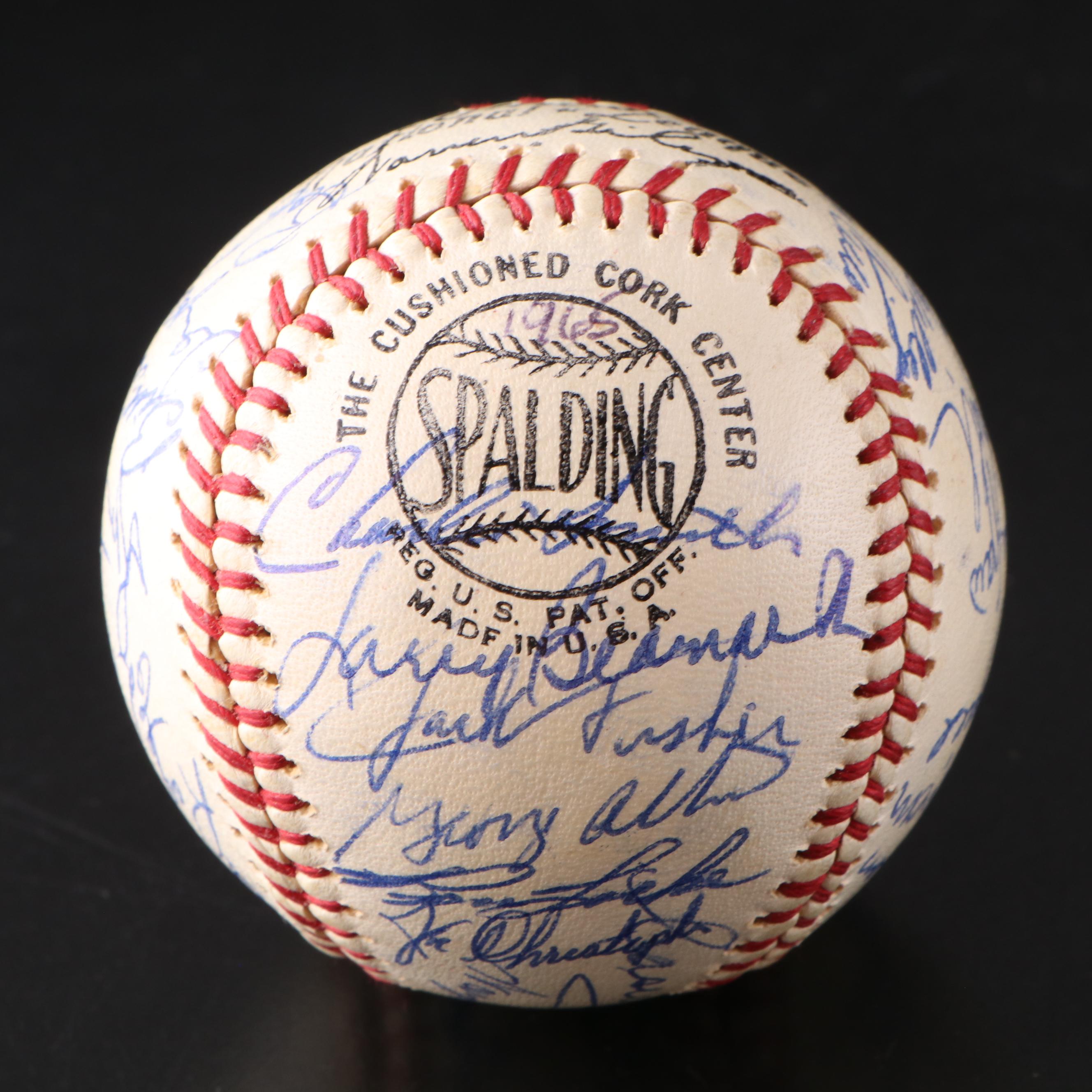 1965 New York Mets Team-Signed Spalding Baseball with Casey Stengel and More