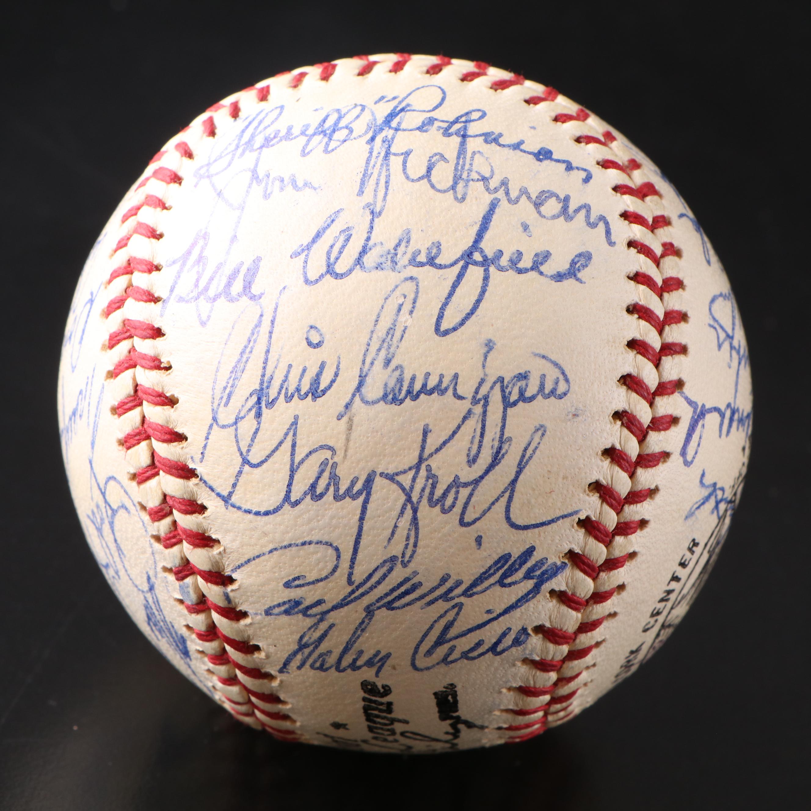 1965 New York Mets Team-Signed Spalding Baseball with Casey Stengel and More