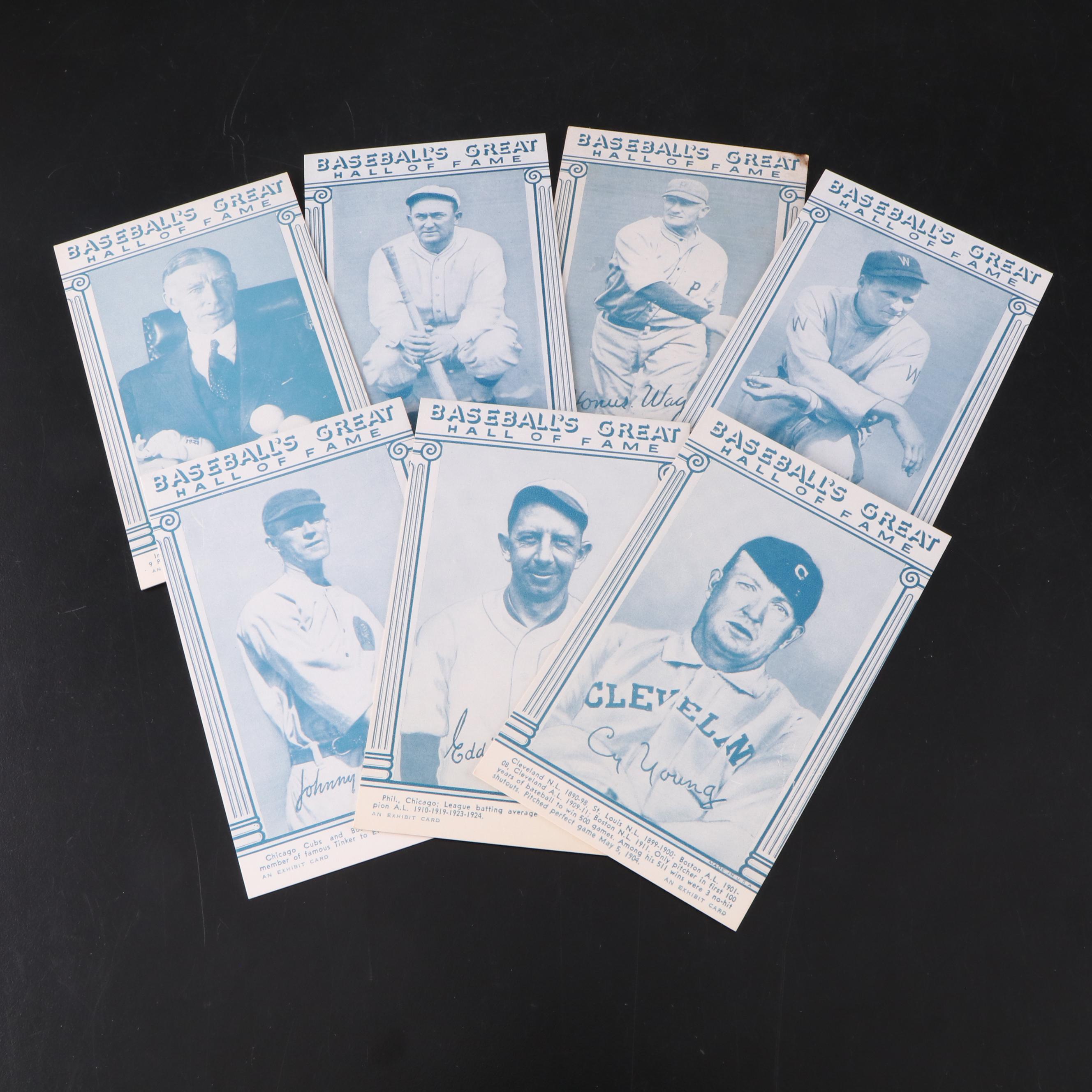 1948 Baseball's Great Hall Of Fame Exhibit Cards Featuring Ty Cobb, Lefty Grove