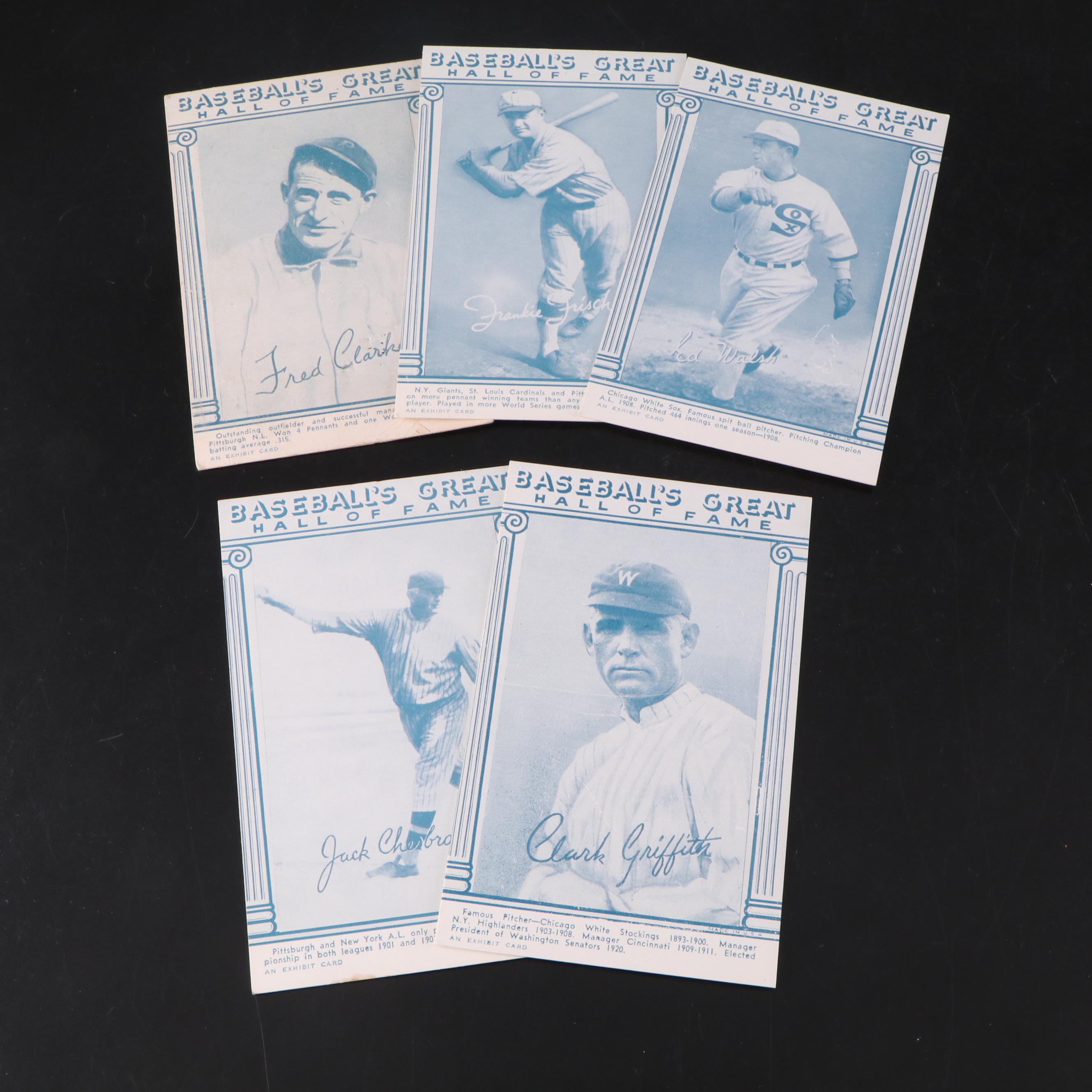 1948 Baseball's Great Hall Of Fame Exhibit Cards Featuring Ty Cobb, Lefty Grove