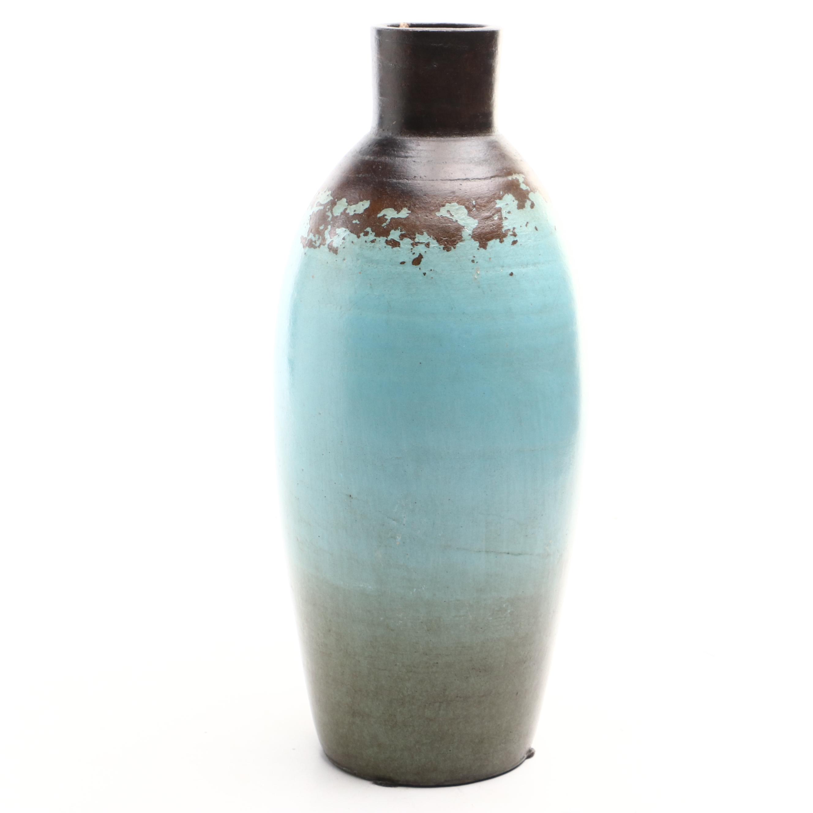 Gradient Glazed Ceramic Floor Vase and Bouquet Vases