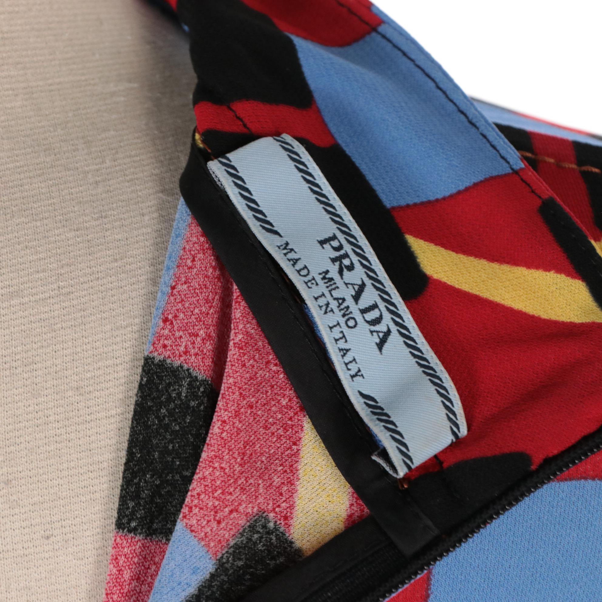 Prada Multicolor Mock Neck Top