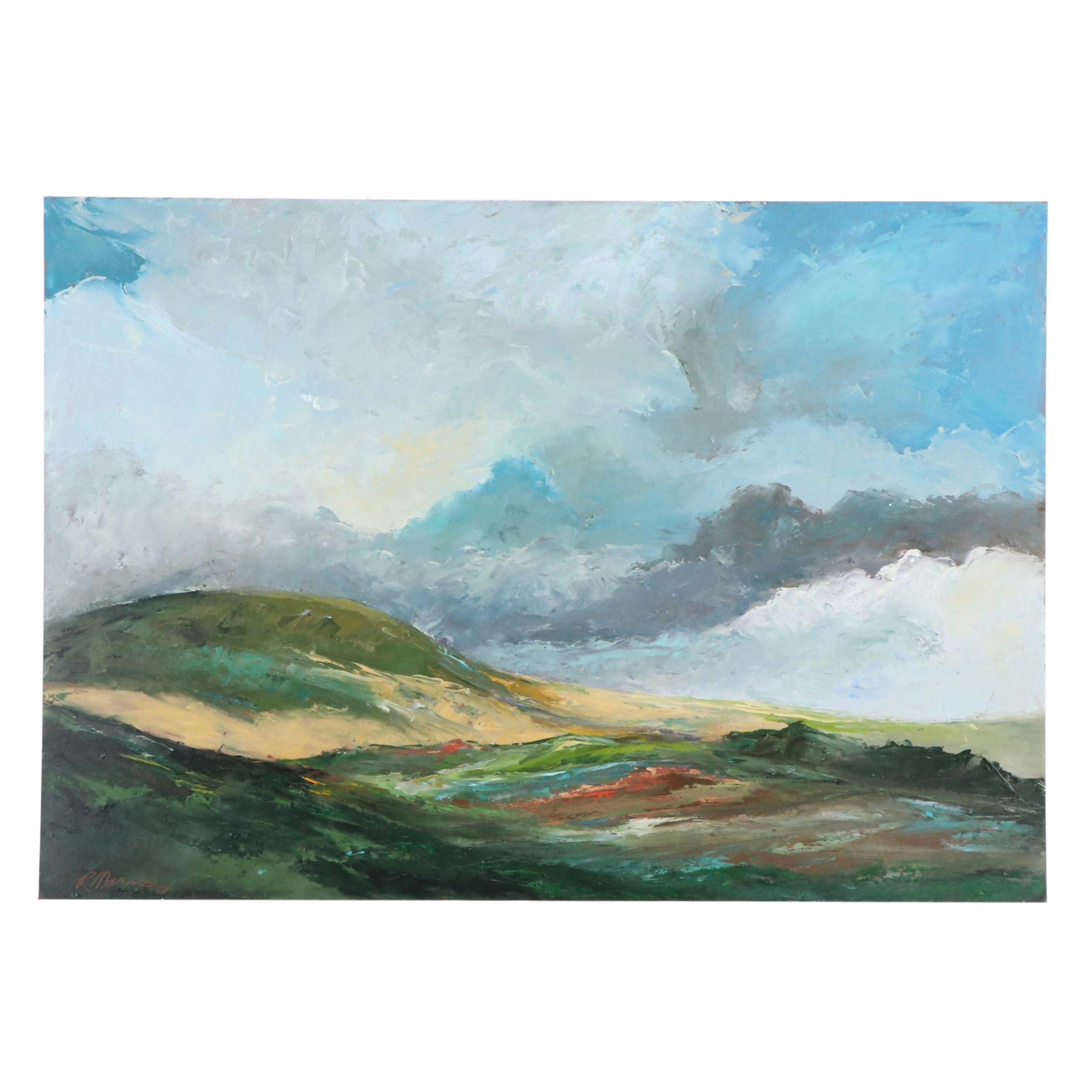 Rebecca Manns Hillside Landscape Oil Painting, 21st Century | EBTH