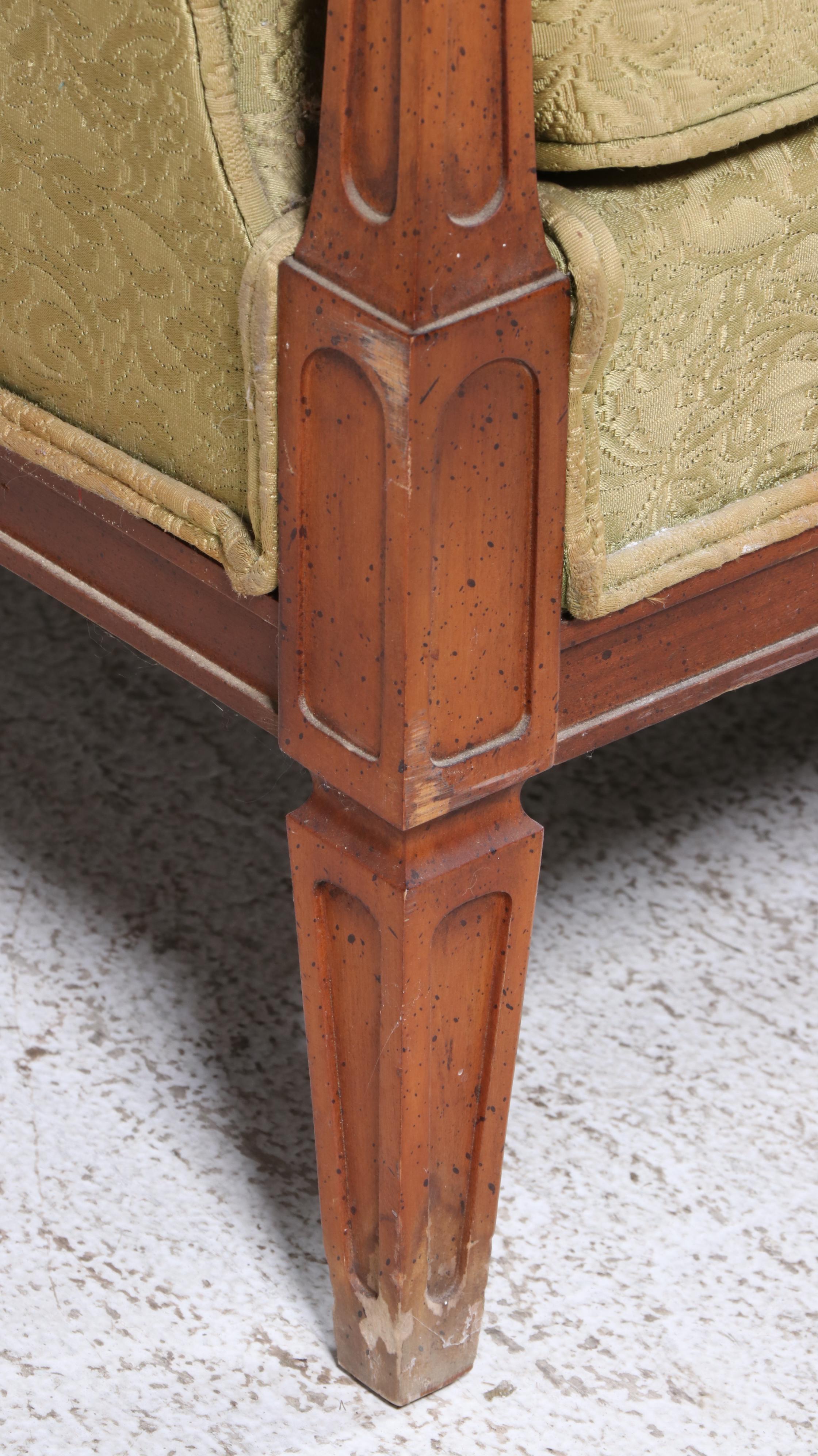 Lenoir Chair Company Upholstered Sofa and Armchair, Mid to Late 20th Century