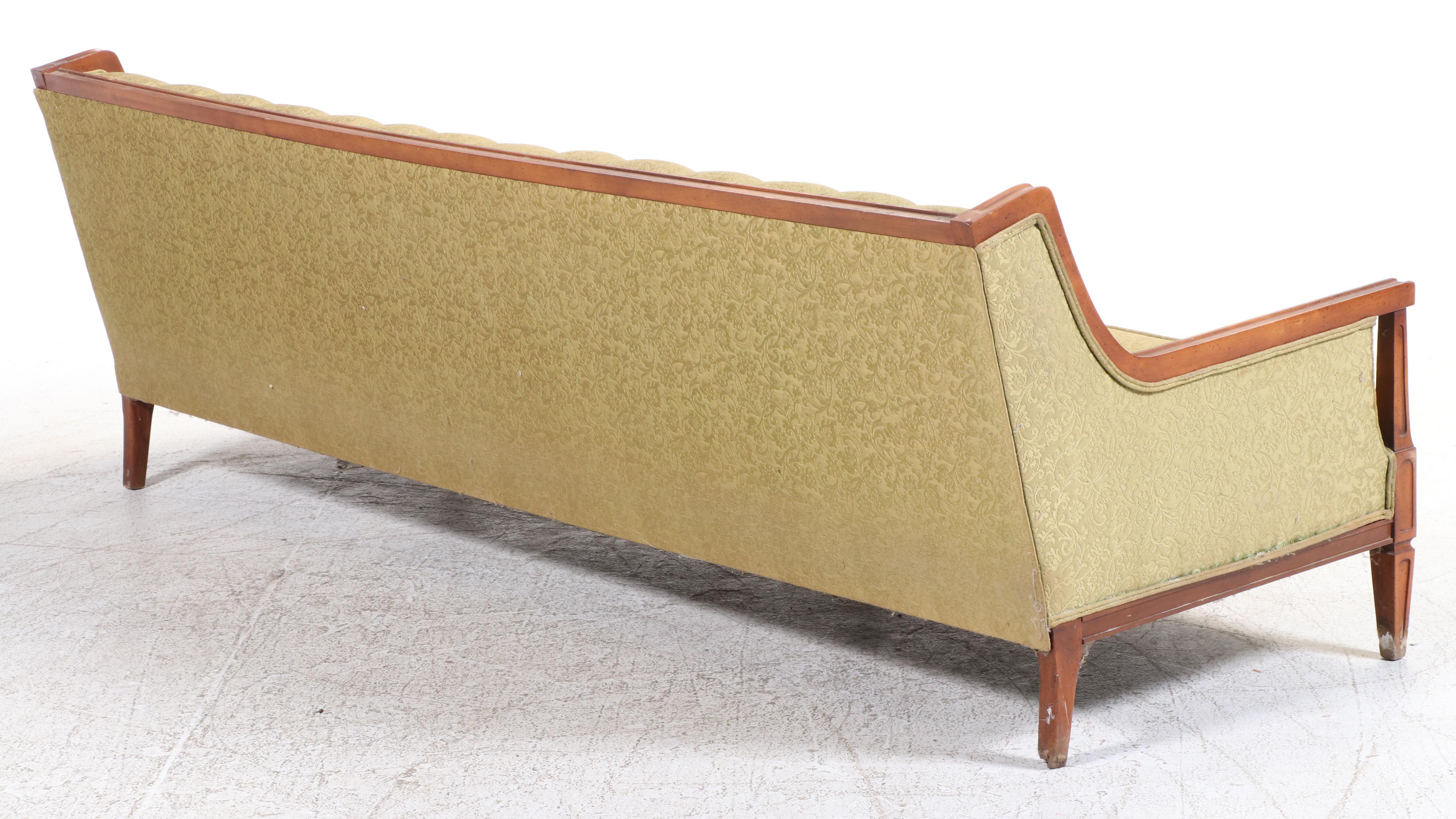 Lenoir Chair Company Upholstered Sofa and Armchair, Mid to Late 20th Century