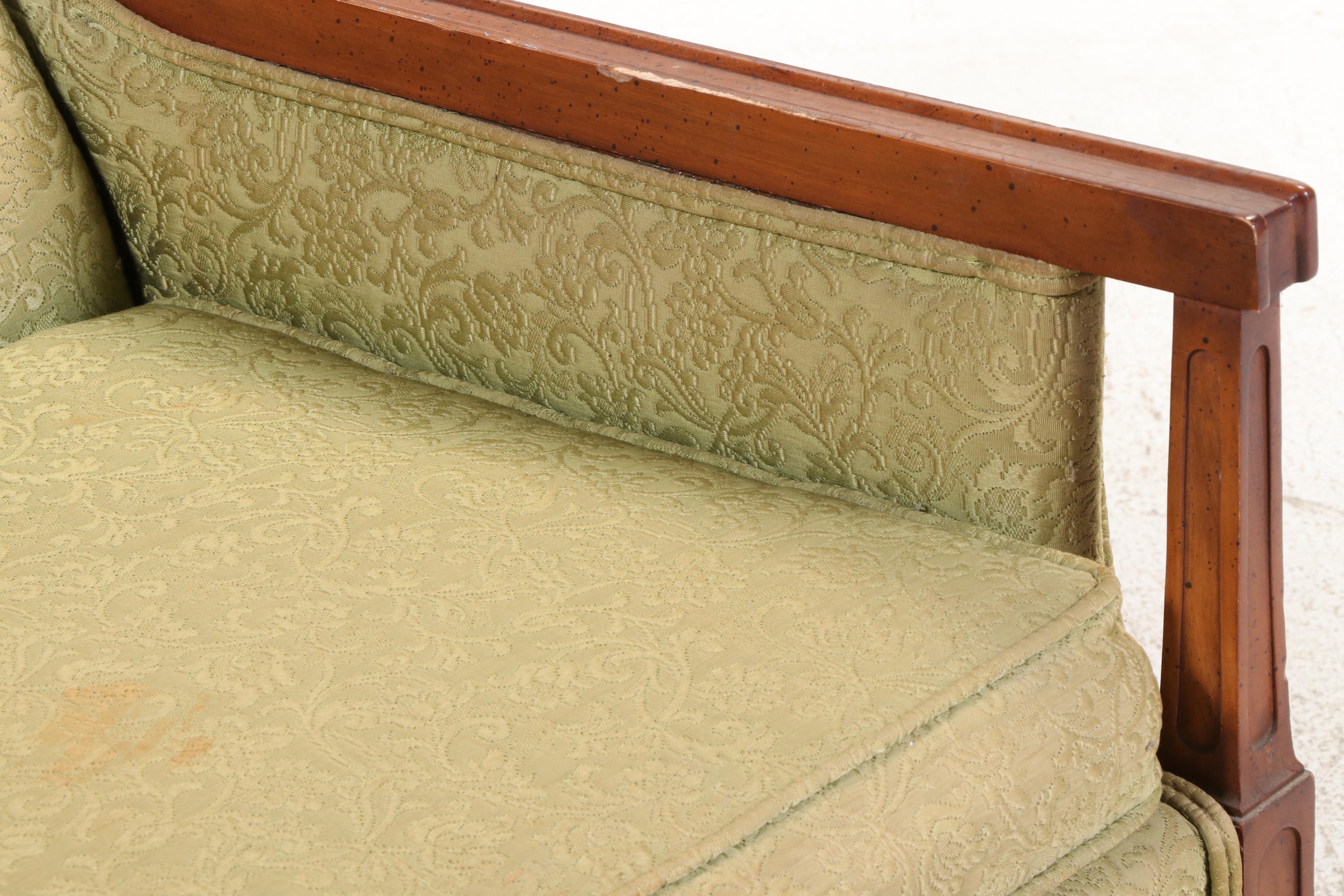 Lenoir Chair Company Upholstered Sofa and Armchair, Mid to Late 20th Century