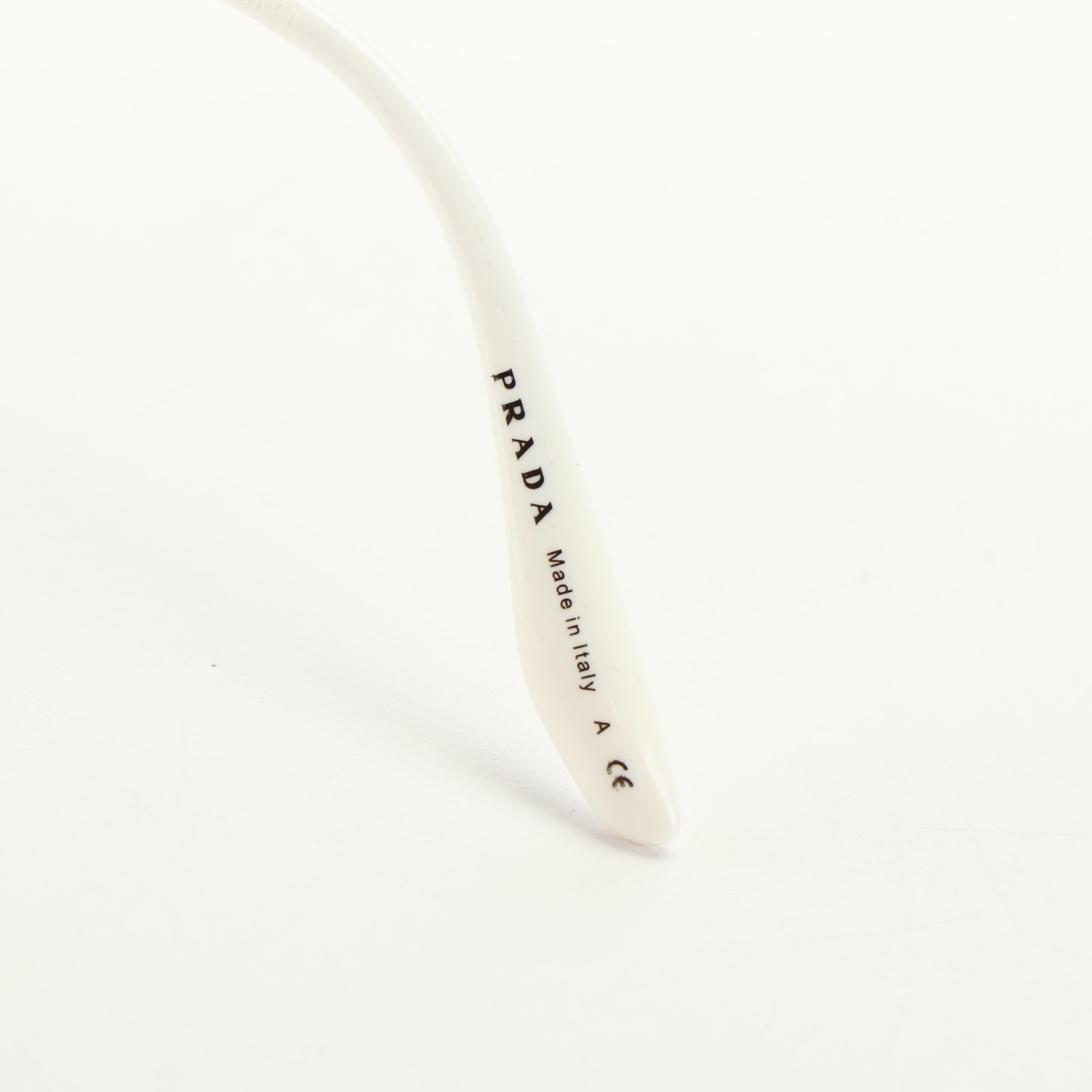 Prada OPR 74VS Silver Butterfly Sunglasses with Case and Box