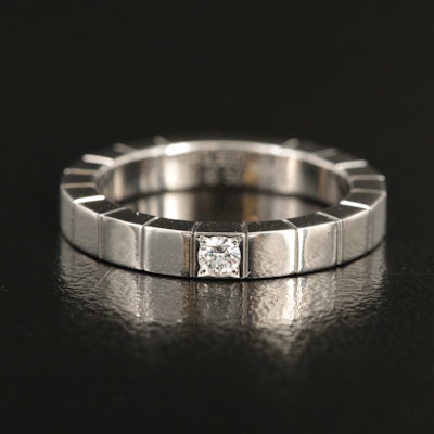 Cartier 18K Lanieres Band with Diamond Accent