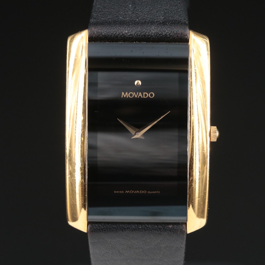 Movado La Nouvelle Curved Thin Case Wristwatch