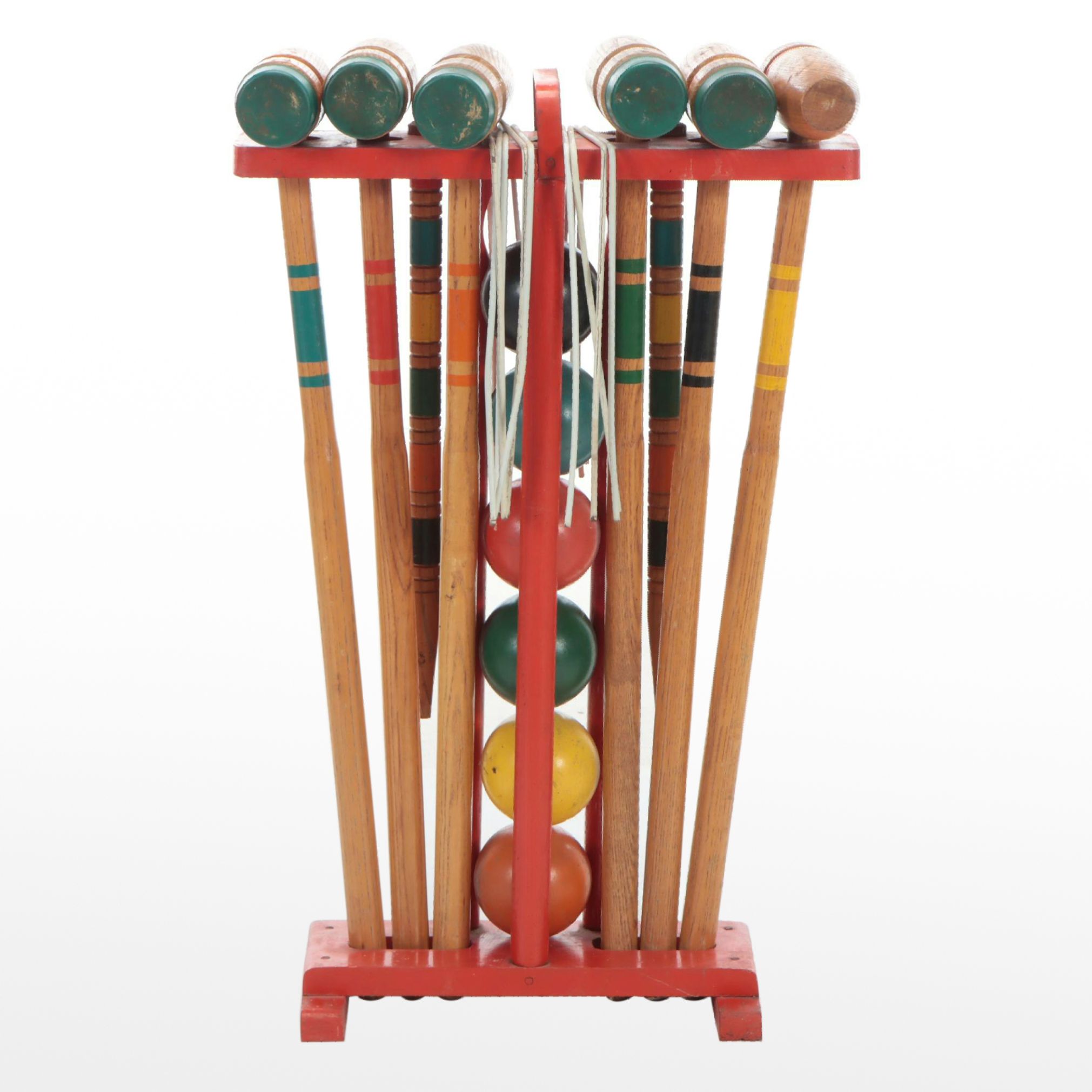 Rademarker Finished Wood Croquet Mallets and Wood Stand with More EBTH