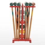 Rademarker Finished Wood Croquet Mallets and Wood Stand with More