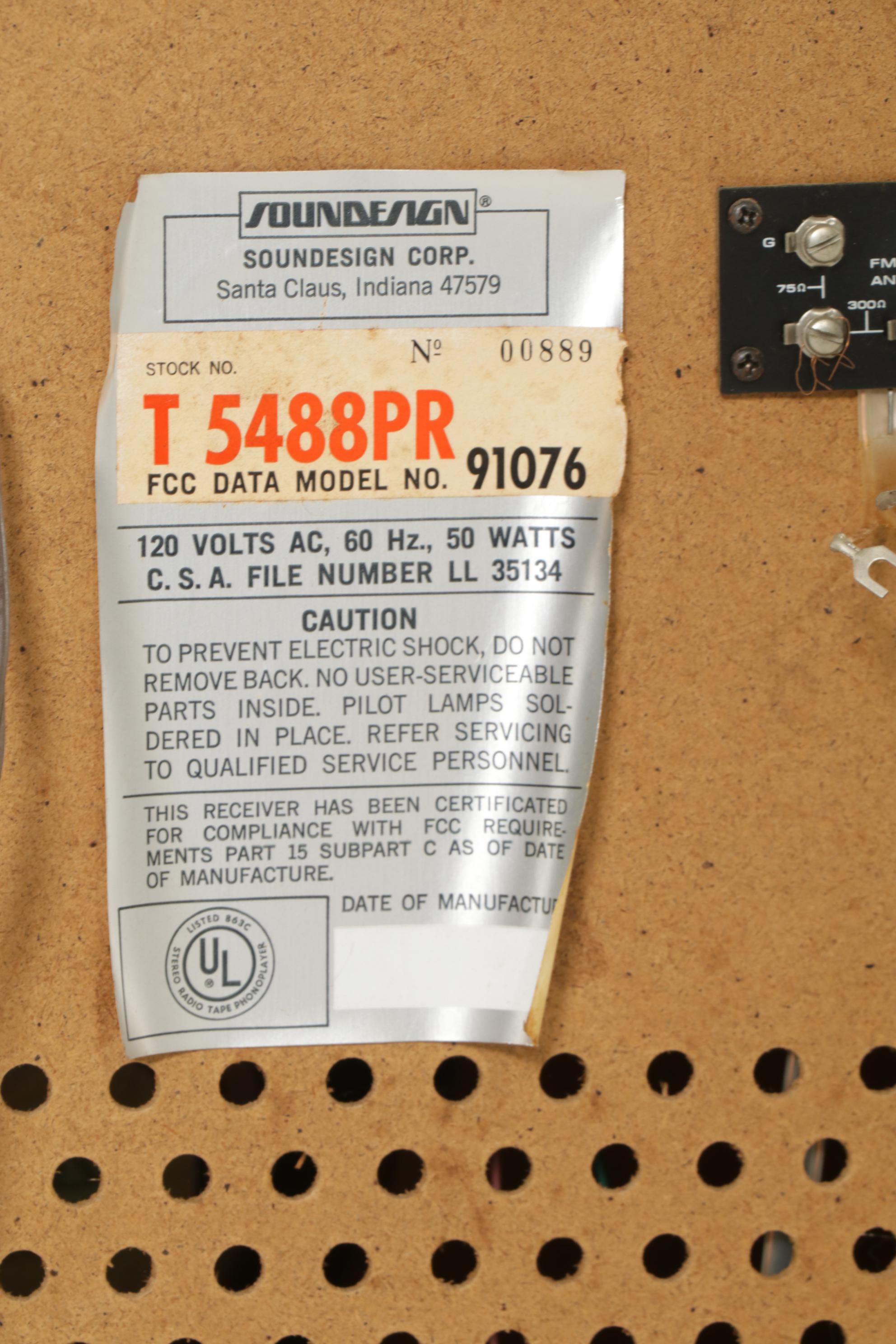 Soundesign "Classic Collection" Spanish Baroque Style Stereo Console, 1970s