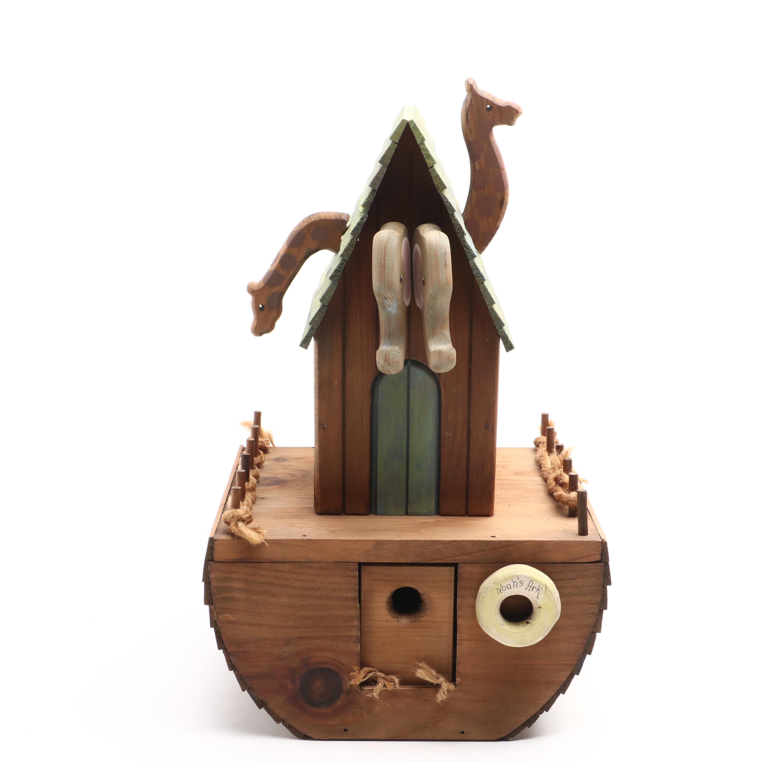 Handcrafted Wooden Noah's Ark and Animals