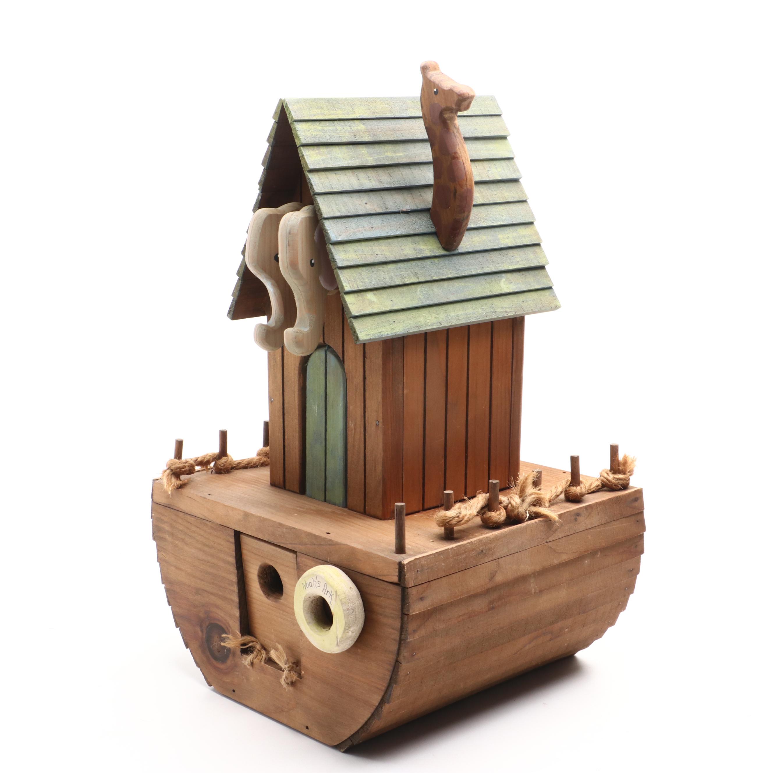 Handcrafted Wooden Noah's Ark and Animals