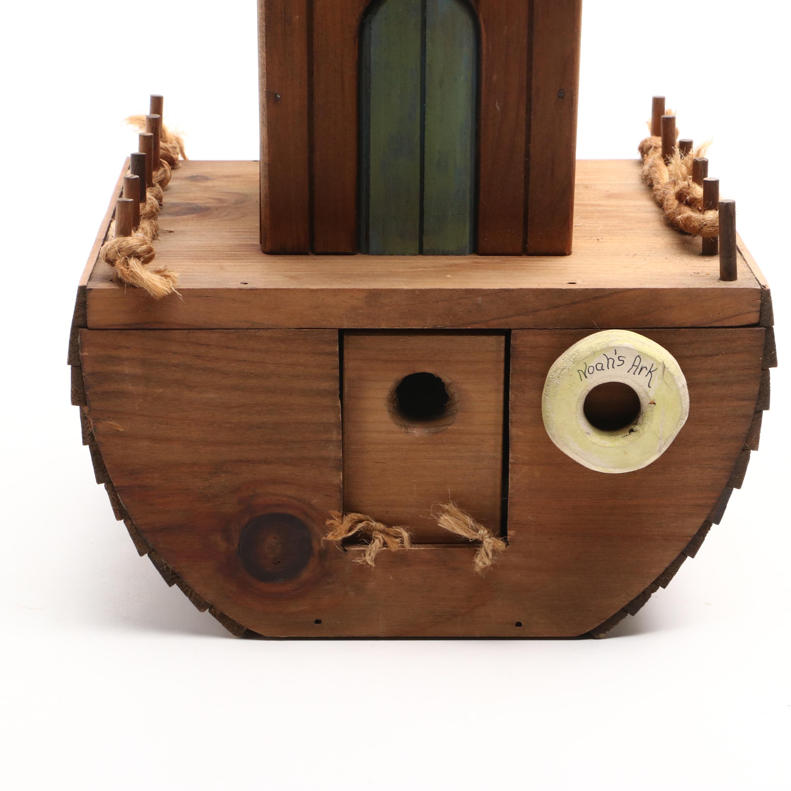 Handcrafted Wooden Noah's Ark and Animals